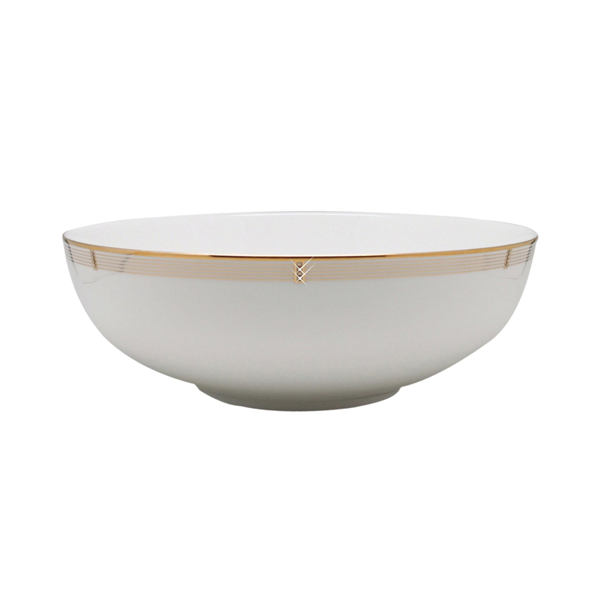 Prouna Regency Gold Serving Bowl White Background Photo