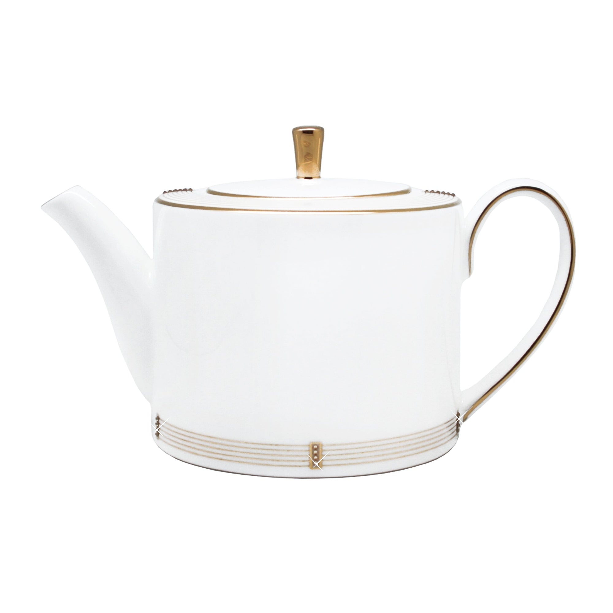 Prouna Regency Gold Teapot White Background Photo