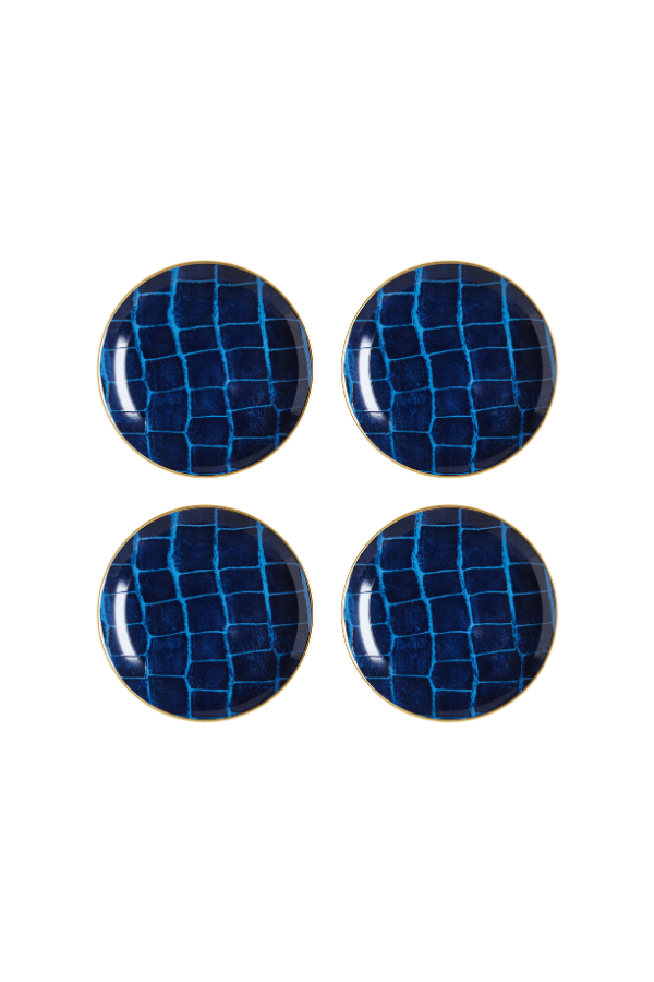 [PRE-ORDER] Set of 4, Canapé Plates - Sapphire