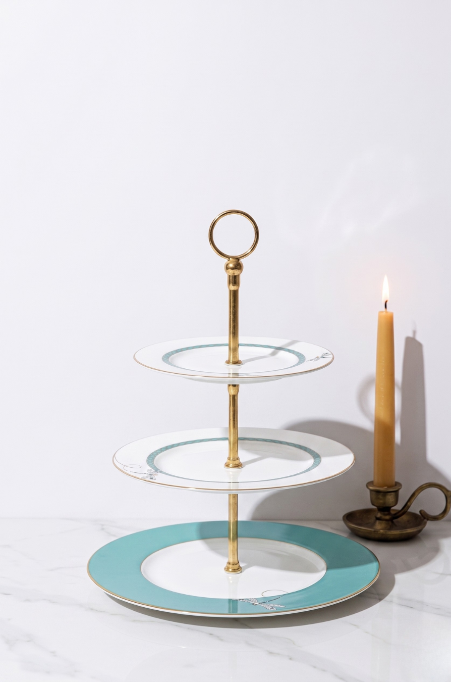 Prouna My Dragonfly 3-Tier Cake Stand White Background Photo