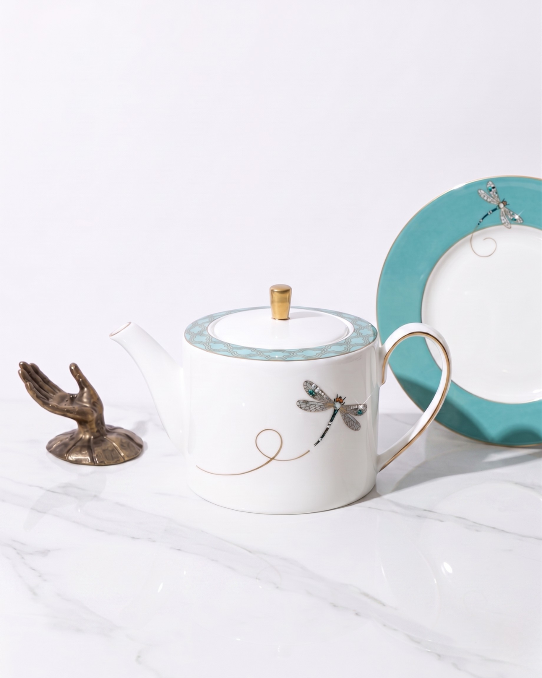 Prouna My Dragonfly Teapot White Background Photo