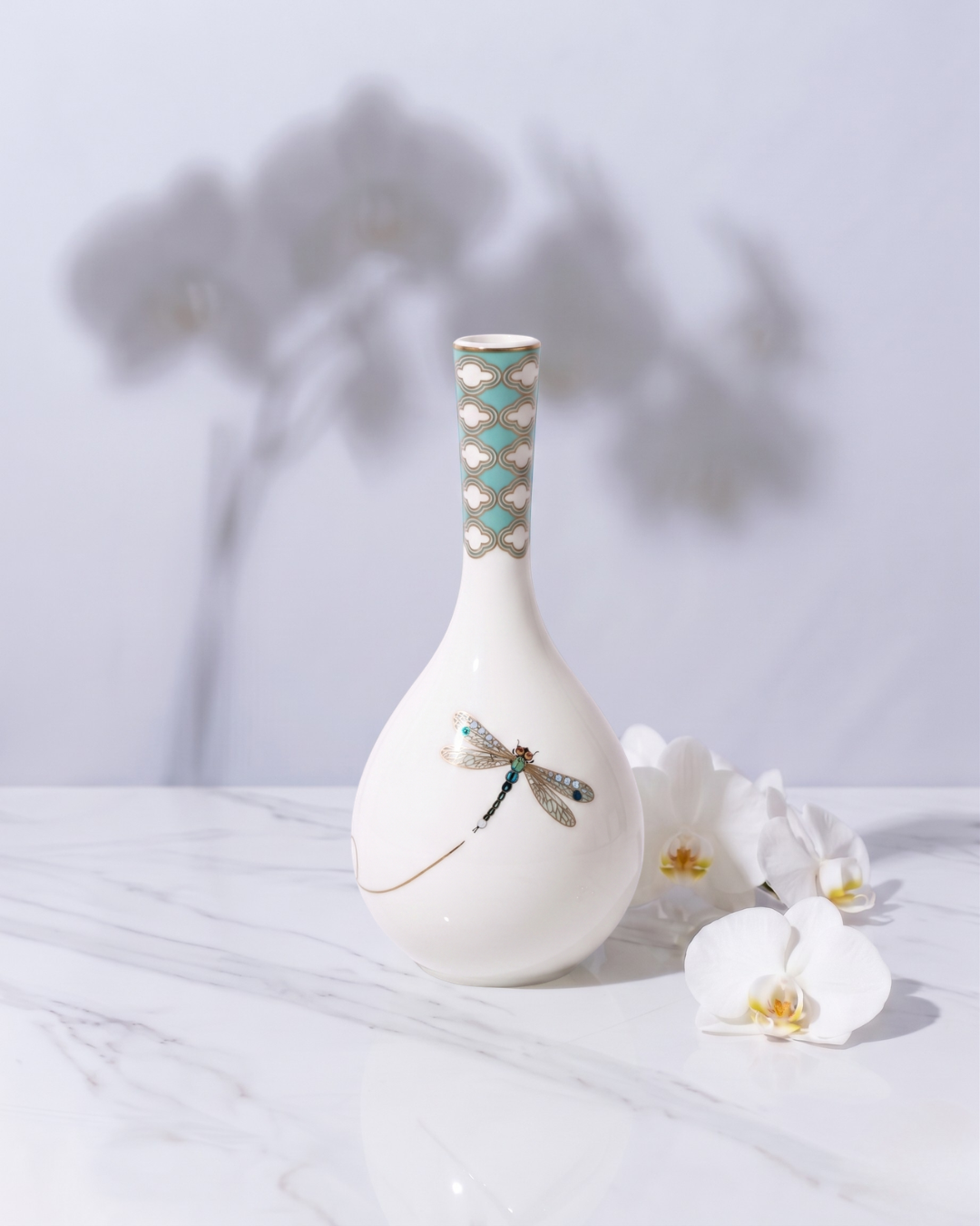 Prouna My Dragonfly Bud Vase White Background Photo