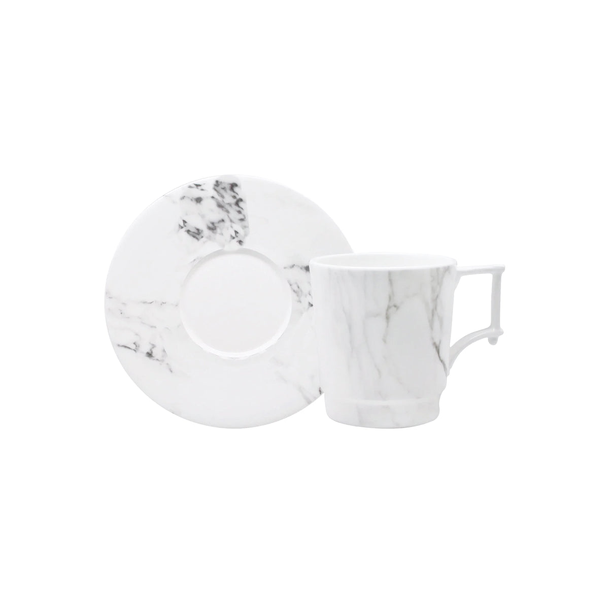 Prouna Villa Bianca Espresso Cup &amp; Saucer White Background Photo