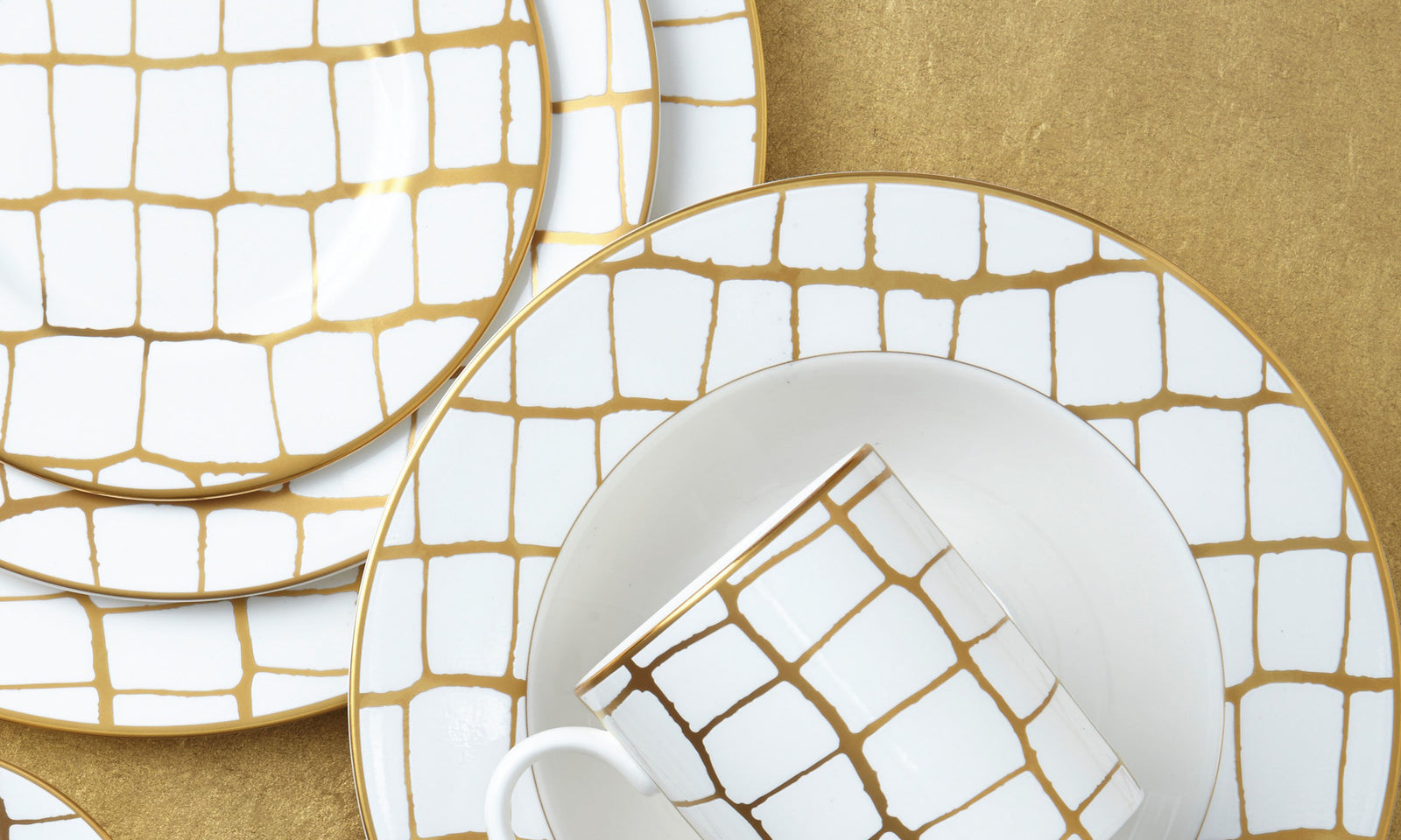 Alligator White & Gold Collection Banner