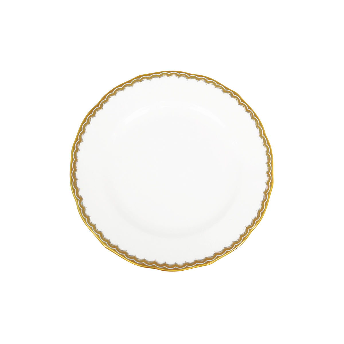 Prouna Antique Gold Bread &amp; Butter Plate White Background Photo