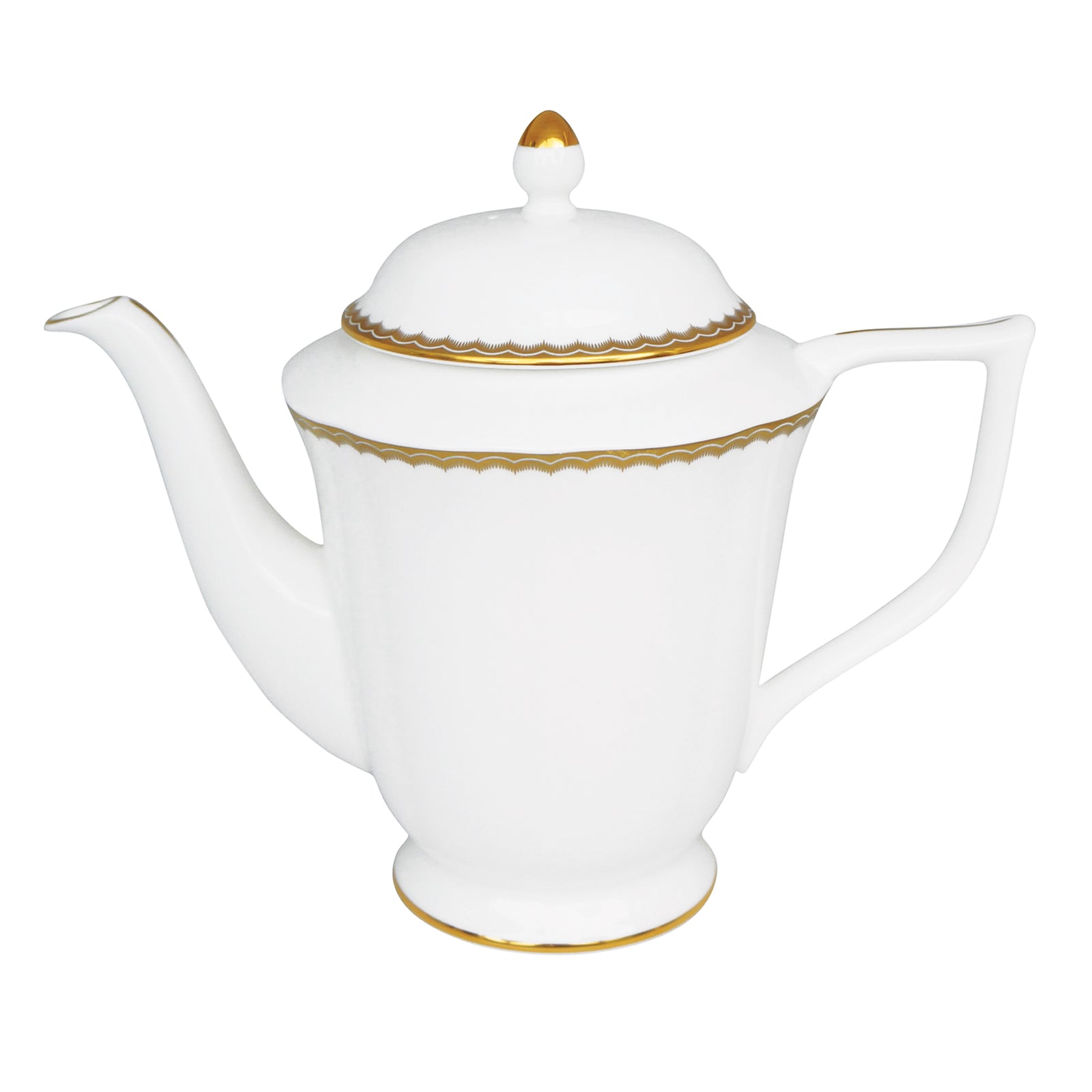 Prouna Antique Gold Coffee Pot White Background Photo