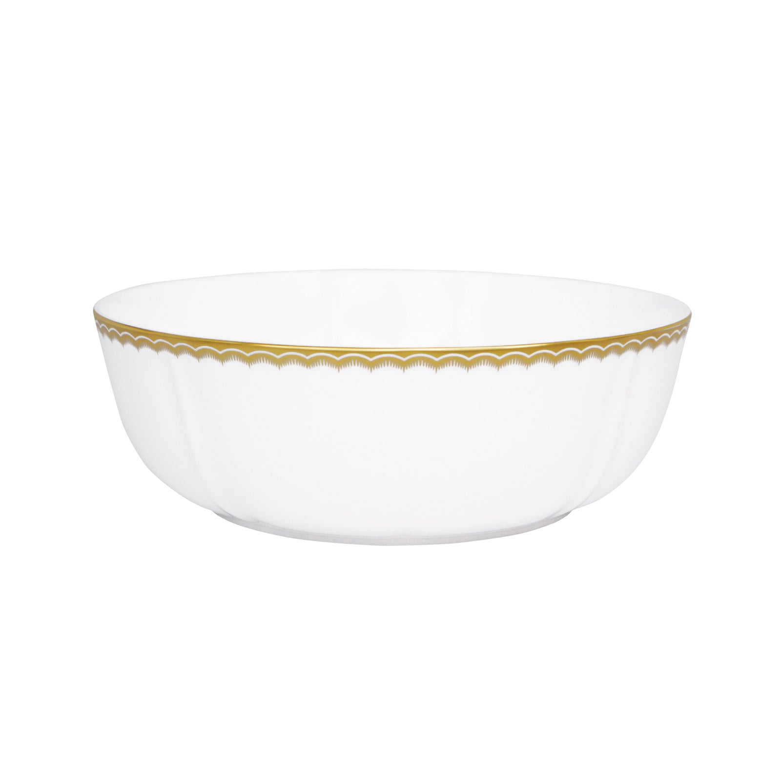 Prouna Antique Gold Serving Bowl White Background Photo
