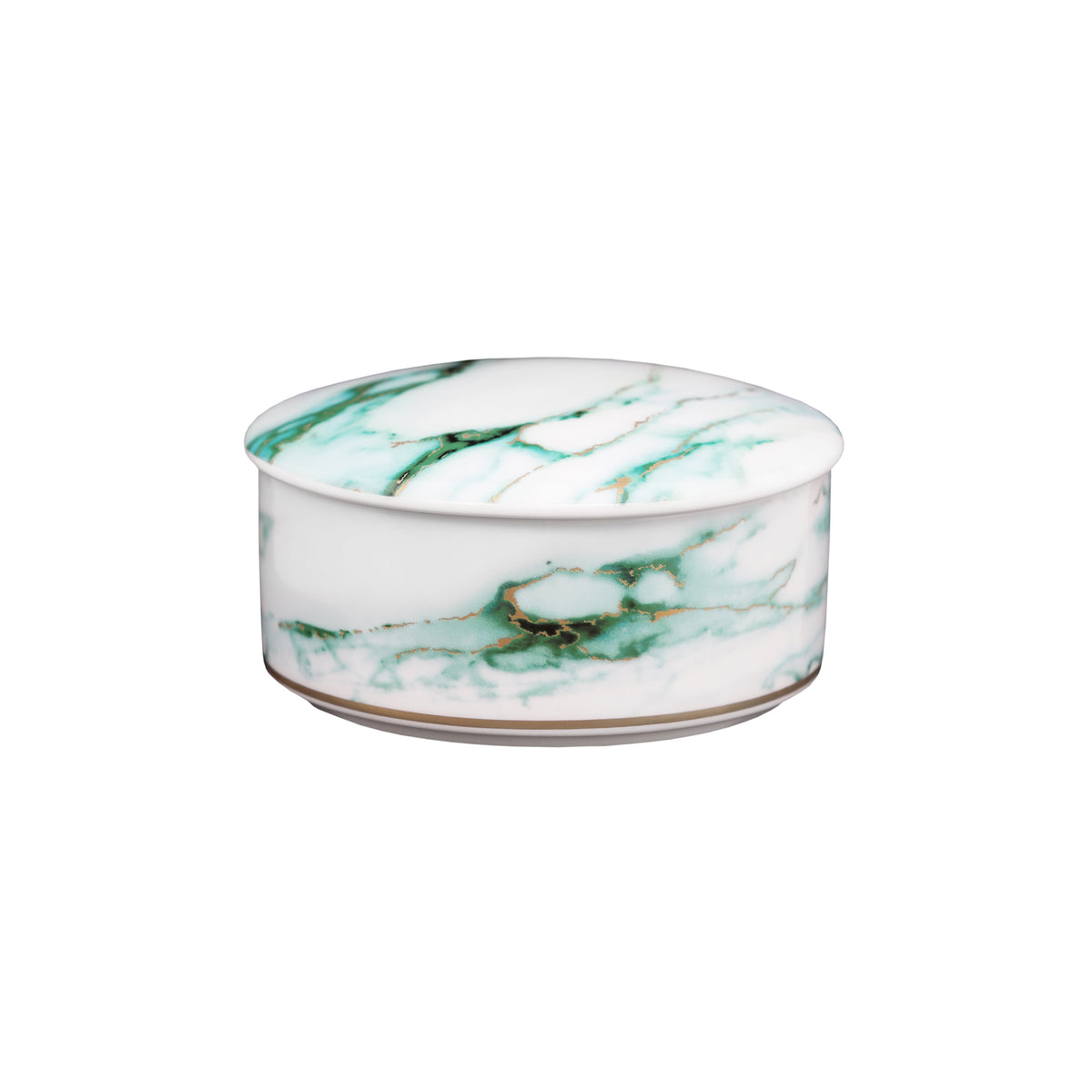 Prouna Marble Verde Jewelry Box Closed White Background Photo