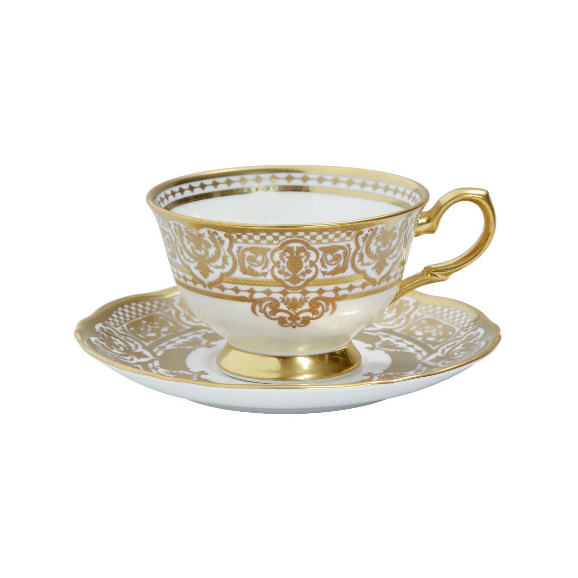 Prouna Carlsbad Queen White Tea Cup & Saucer White Background Photo