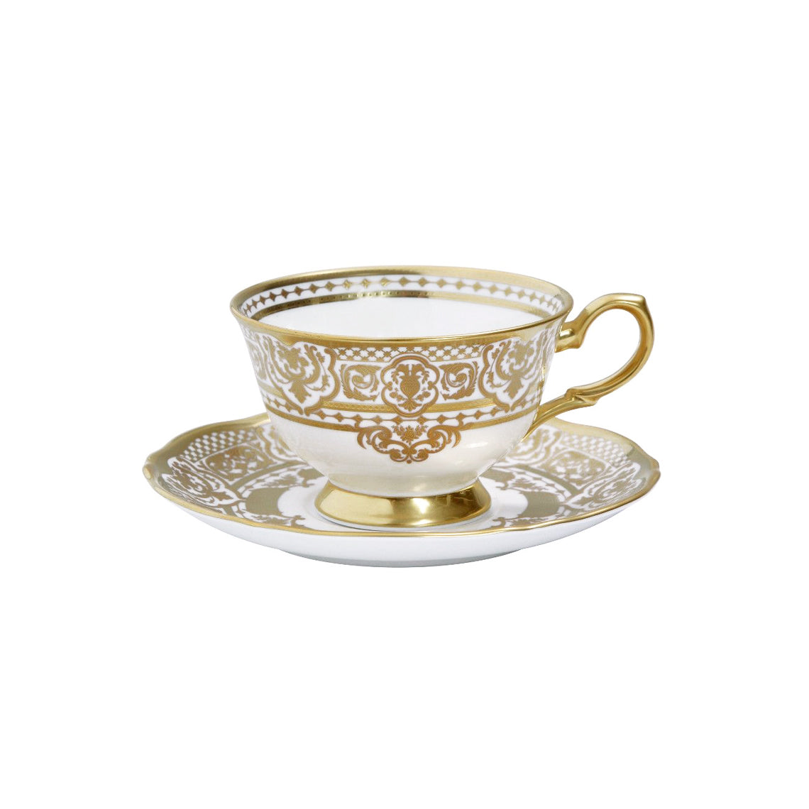 Prouna Carlsbad Queen White Tea Cup &amp; Saucer White Background Photo