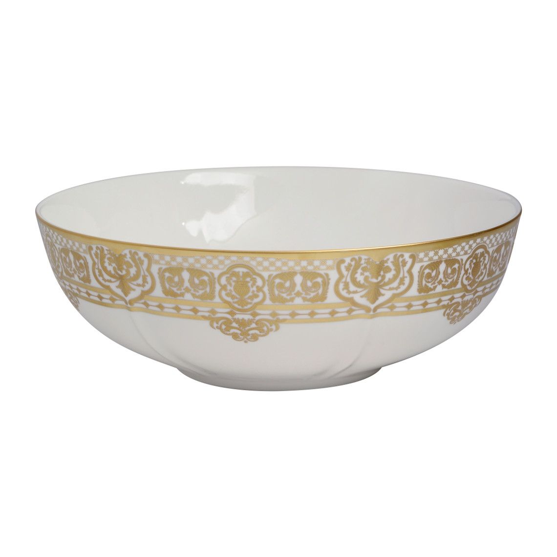 Prouna Carlsbad Queen White Serving Bowl White Background Photo