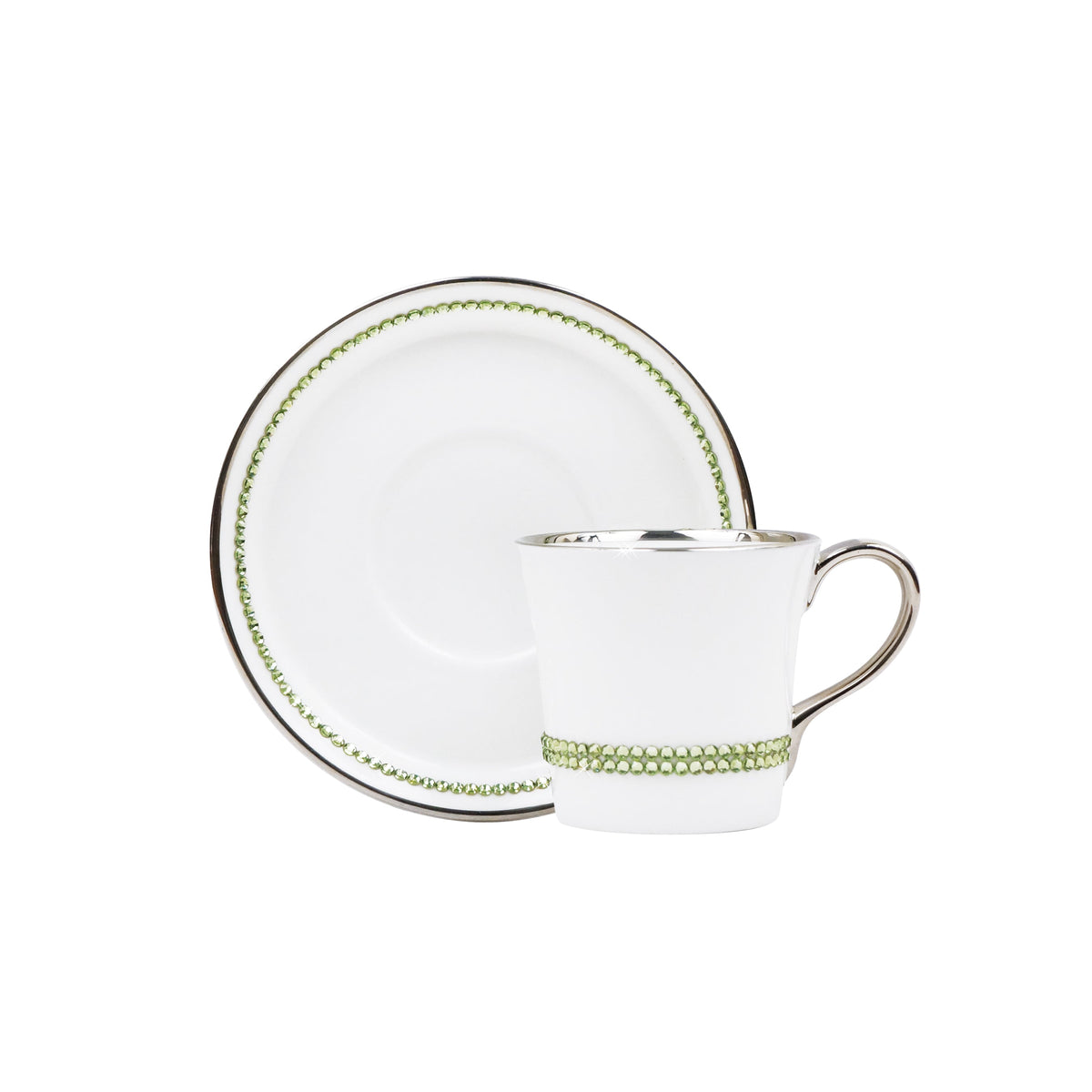 Prouna Chain Erinite Espresso Cup &amp; Saucer White Background Photo