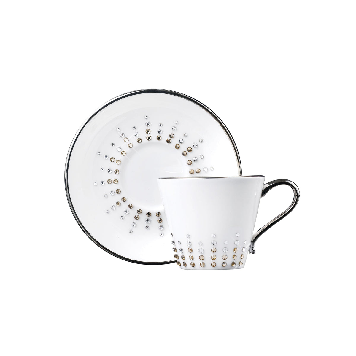 Prouna Chain Tiara Topaz Espresso Cup &amp; Saucer White Background Photo