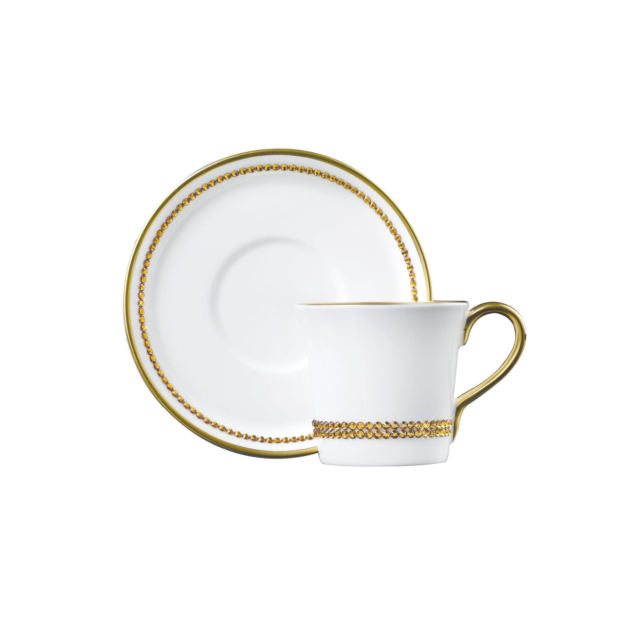 Prouna Chain Topaz Espresso Cup &amp; Saucer White Background Photo