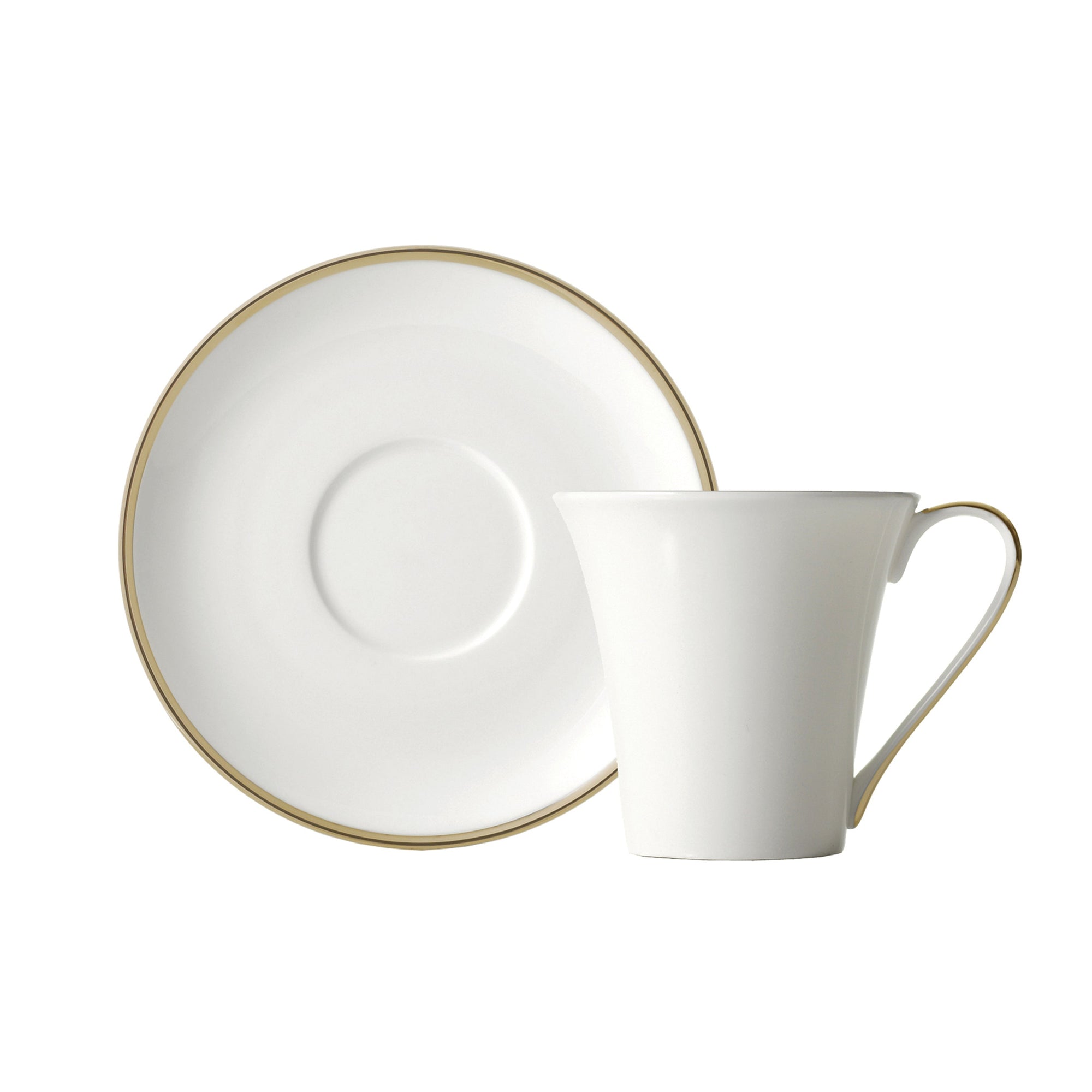 Prouna Comet Gold Cup & Saucer White Background Photo