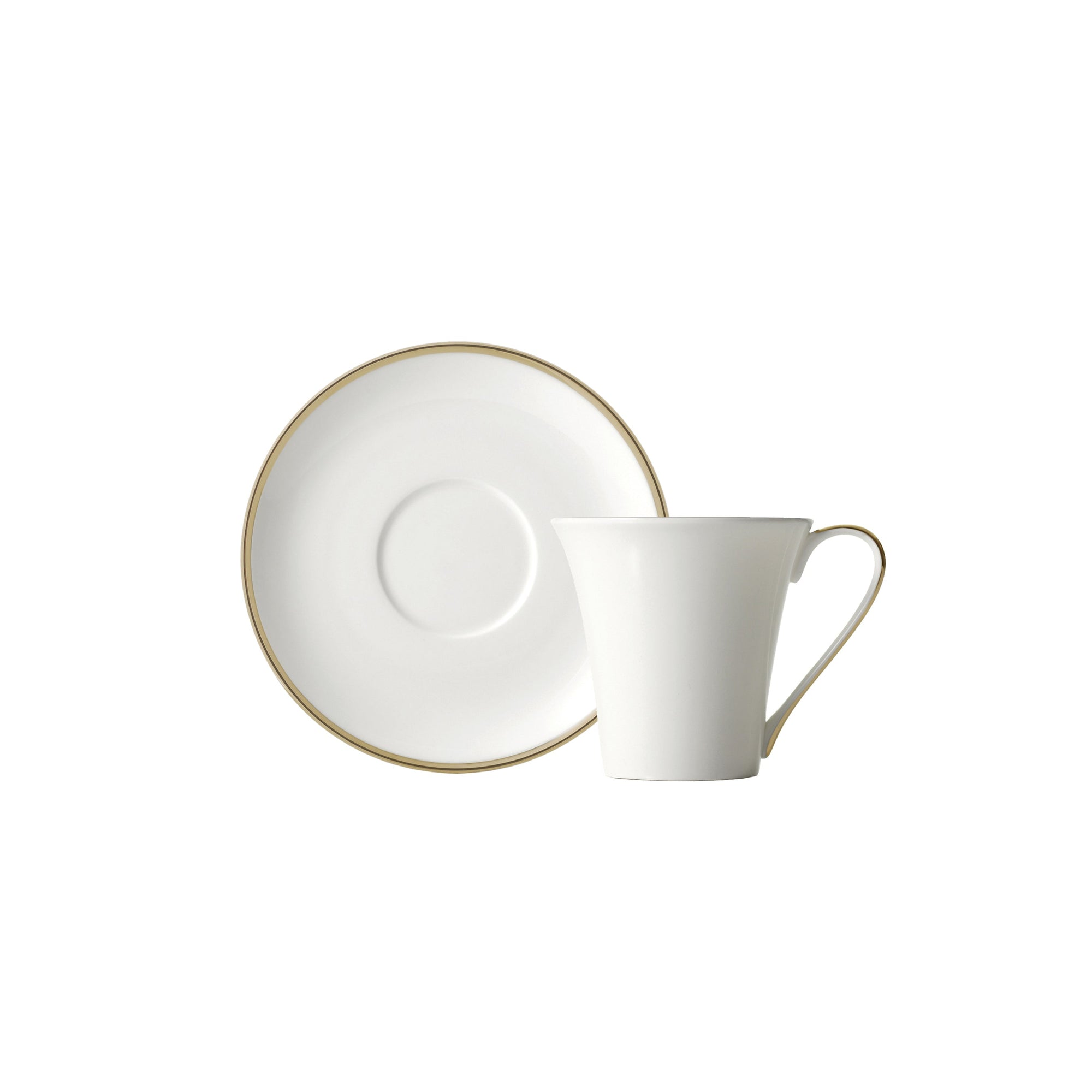Prouna Comet Gold Espresso Cup & Saucer White Background Photo