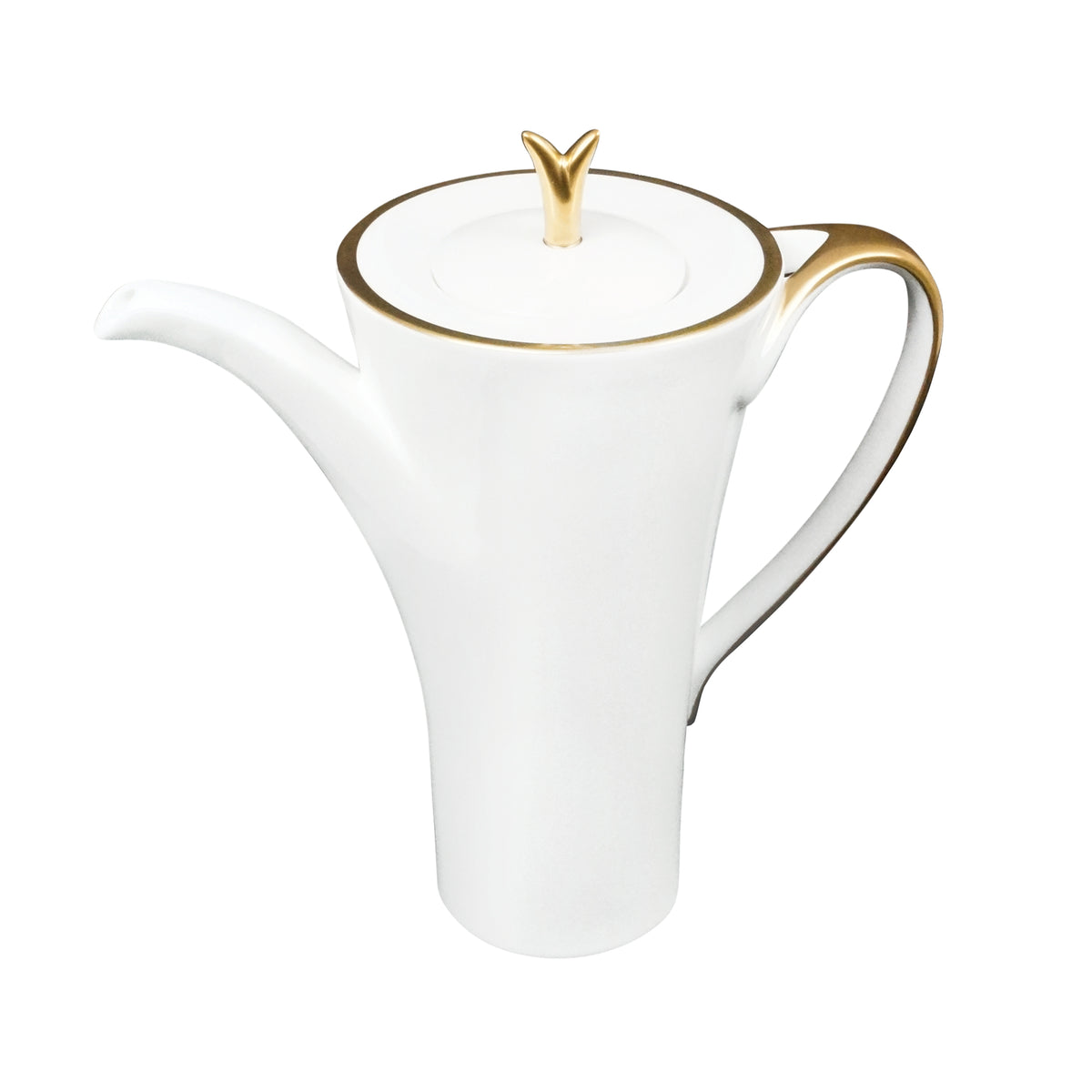 Prouna Comet Gold Coffee Pot White Background Photo