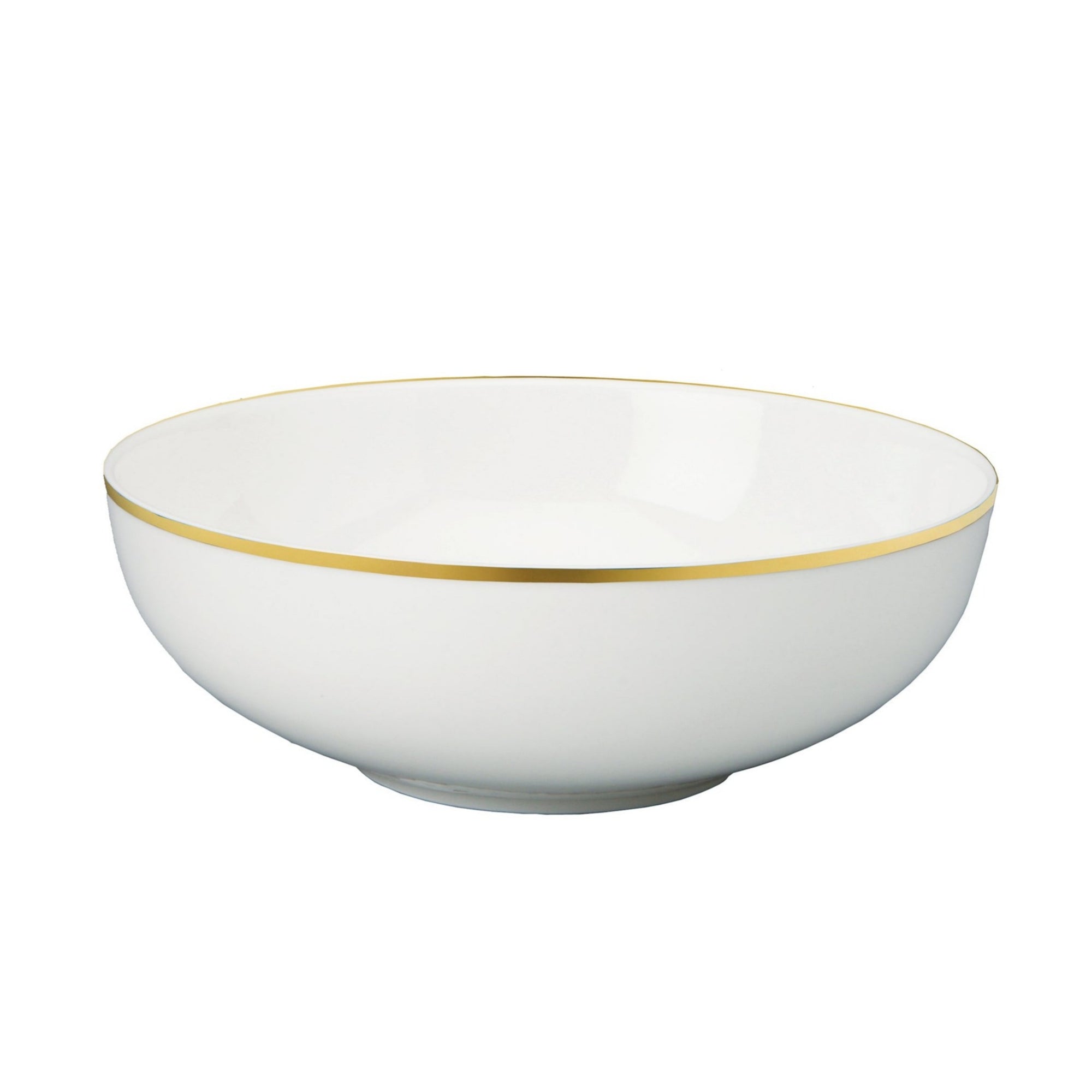 Prouna Comet Gold Serving Bowl White Background Photo