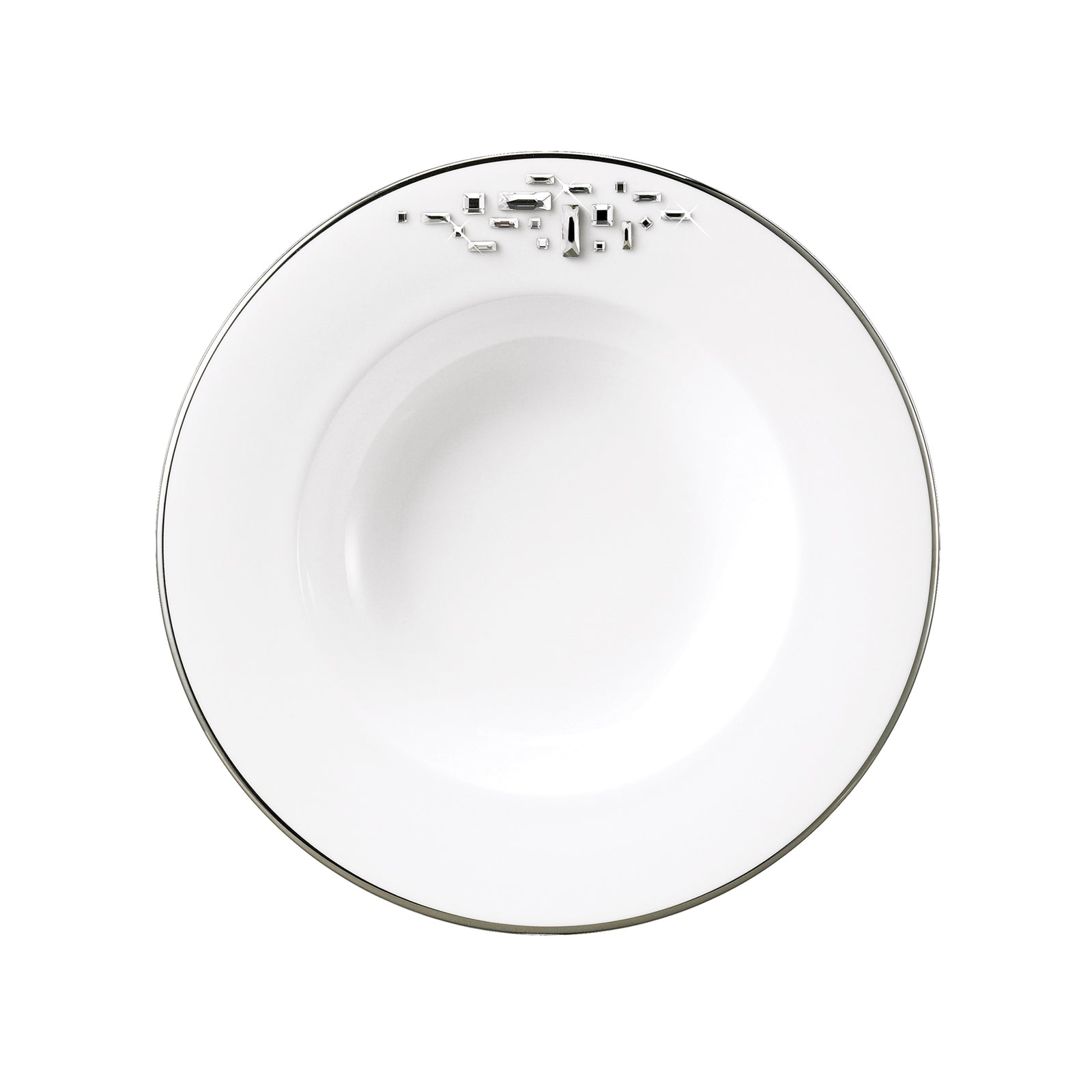 Prouna Diana Black / Platinum Soup Bowl White Background Photo