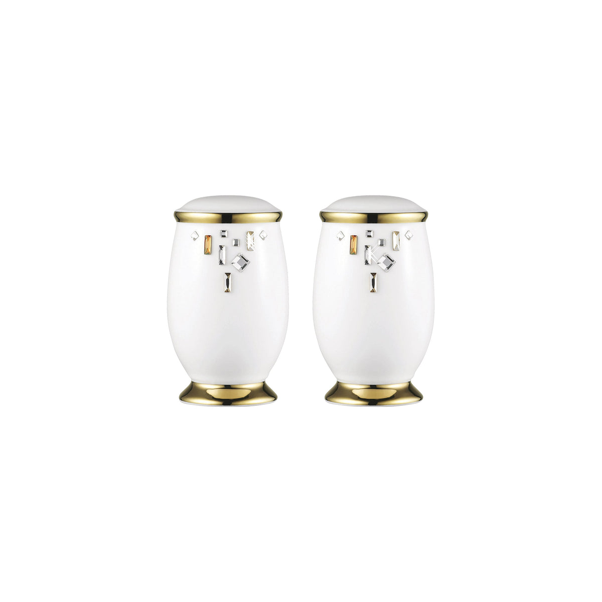 Prouna Diana Gold Salt &amp; Pepper Shakers White Background Photo