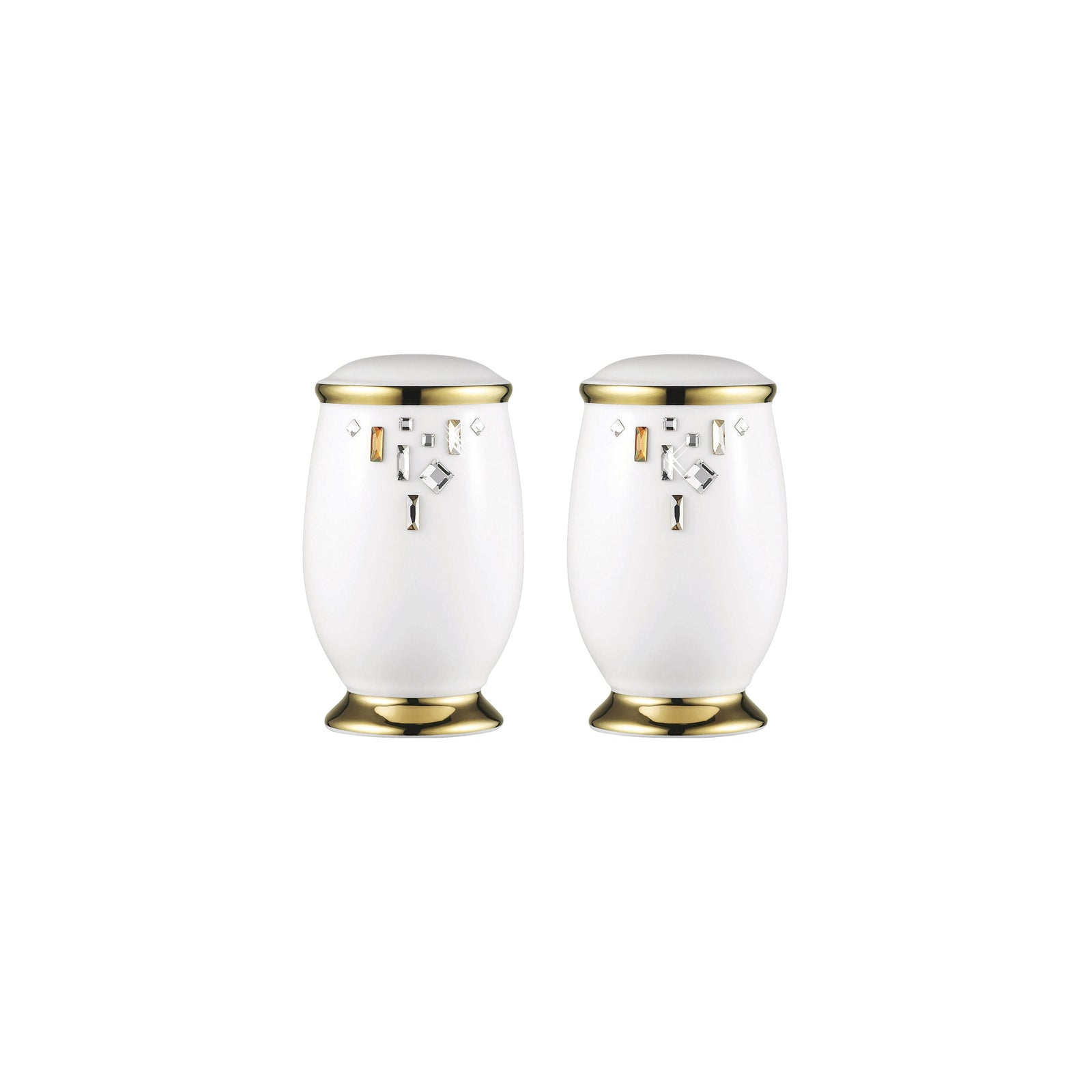 Prouna Diana Gold Salt & Pepper Shakers White Background Photo