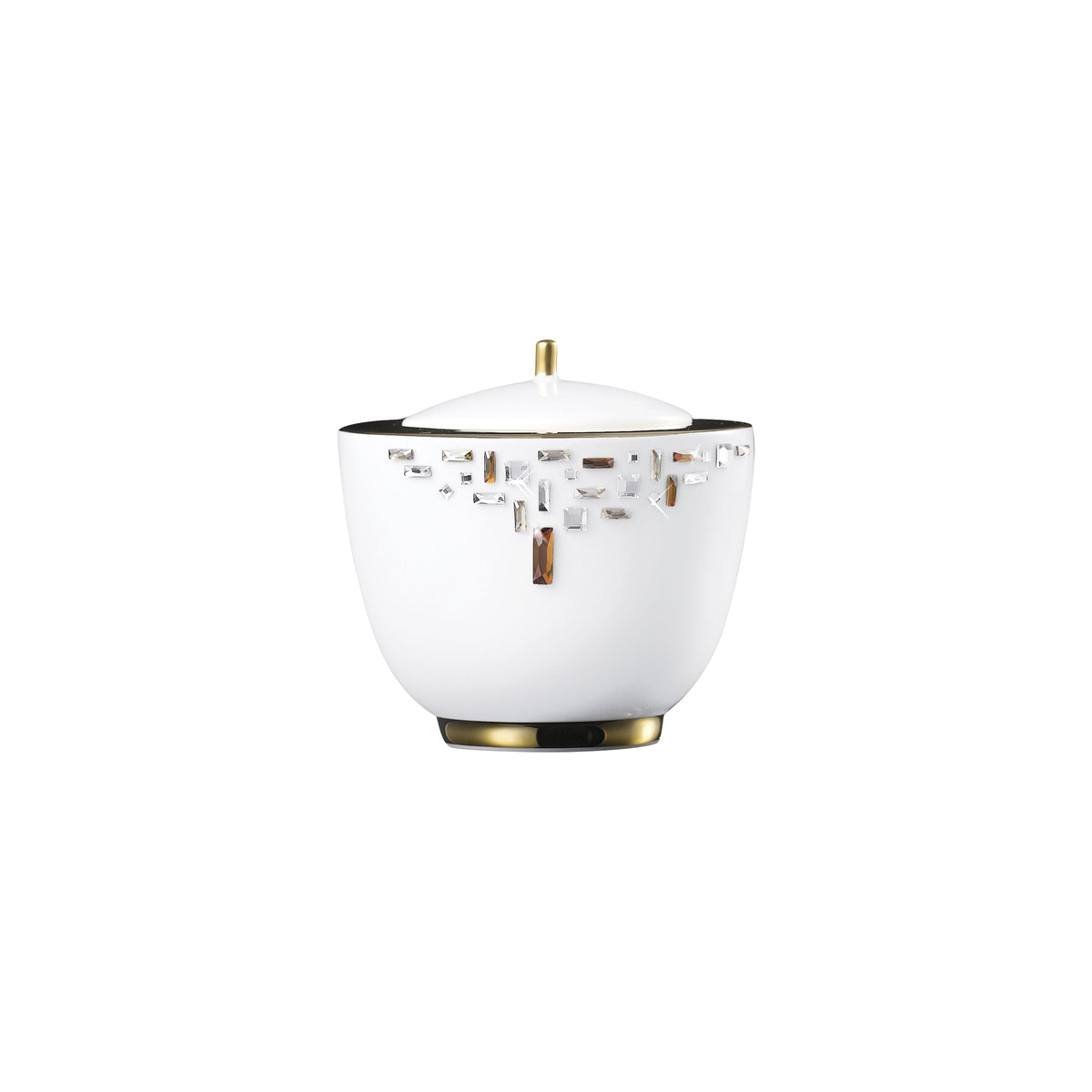 Prouna Diana Gold Sugar Bowl White Background Photo