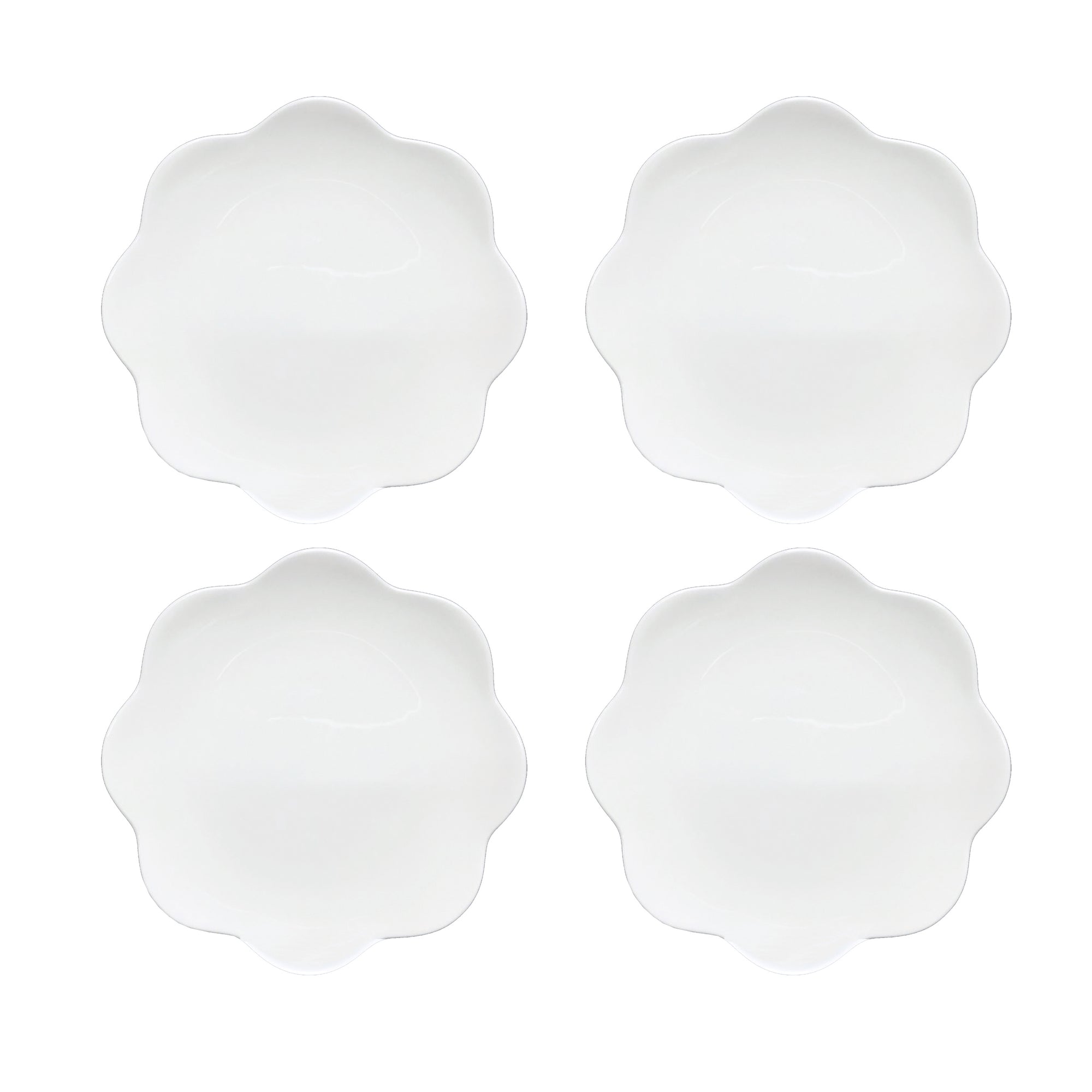 Prouna Geometrica Set of 4 Canape Plates in White White Background Photo