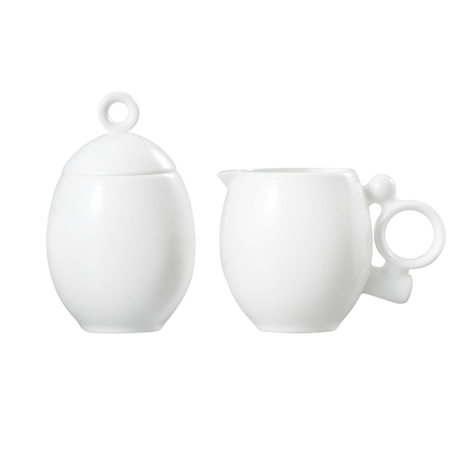 Prouna Geometrica Sugar & Creamer Set in White White Background Photo