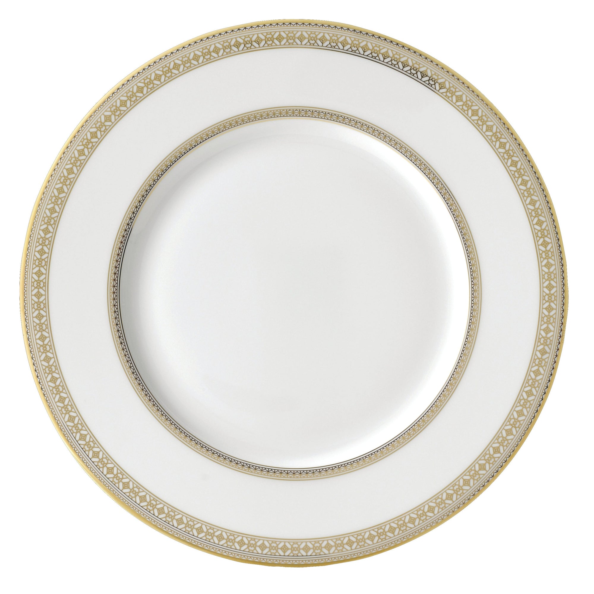 Prouna Golden Leaves Charger Plate White Background Photo