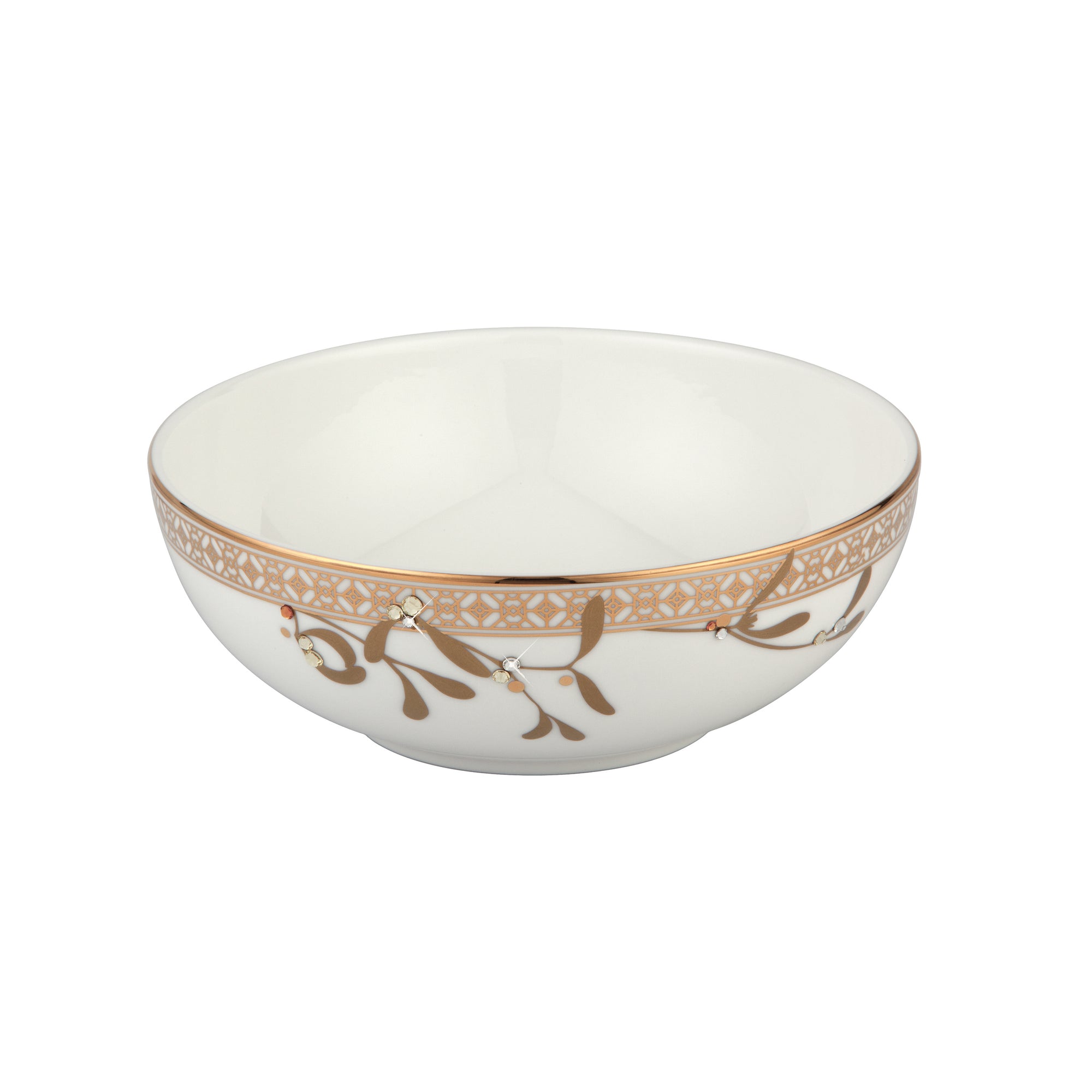 Prouna Golden Leaves Cereal Bowl / All Purpose White Background Photo