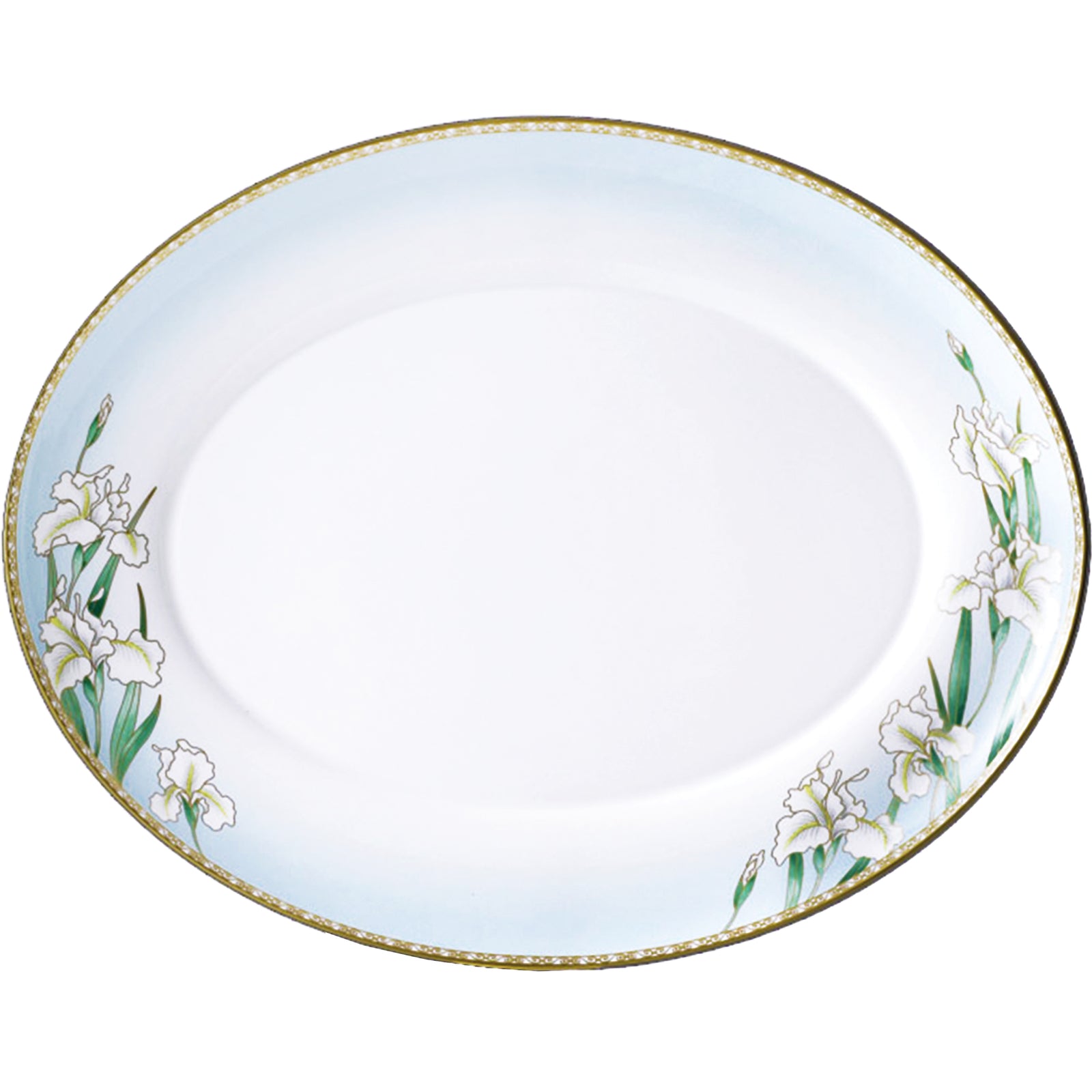 Prouna Iris 16" Oval Platter White Background Photo