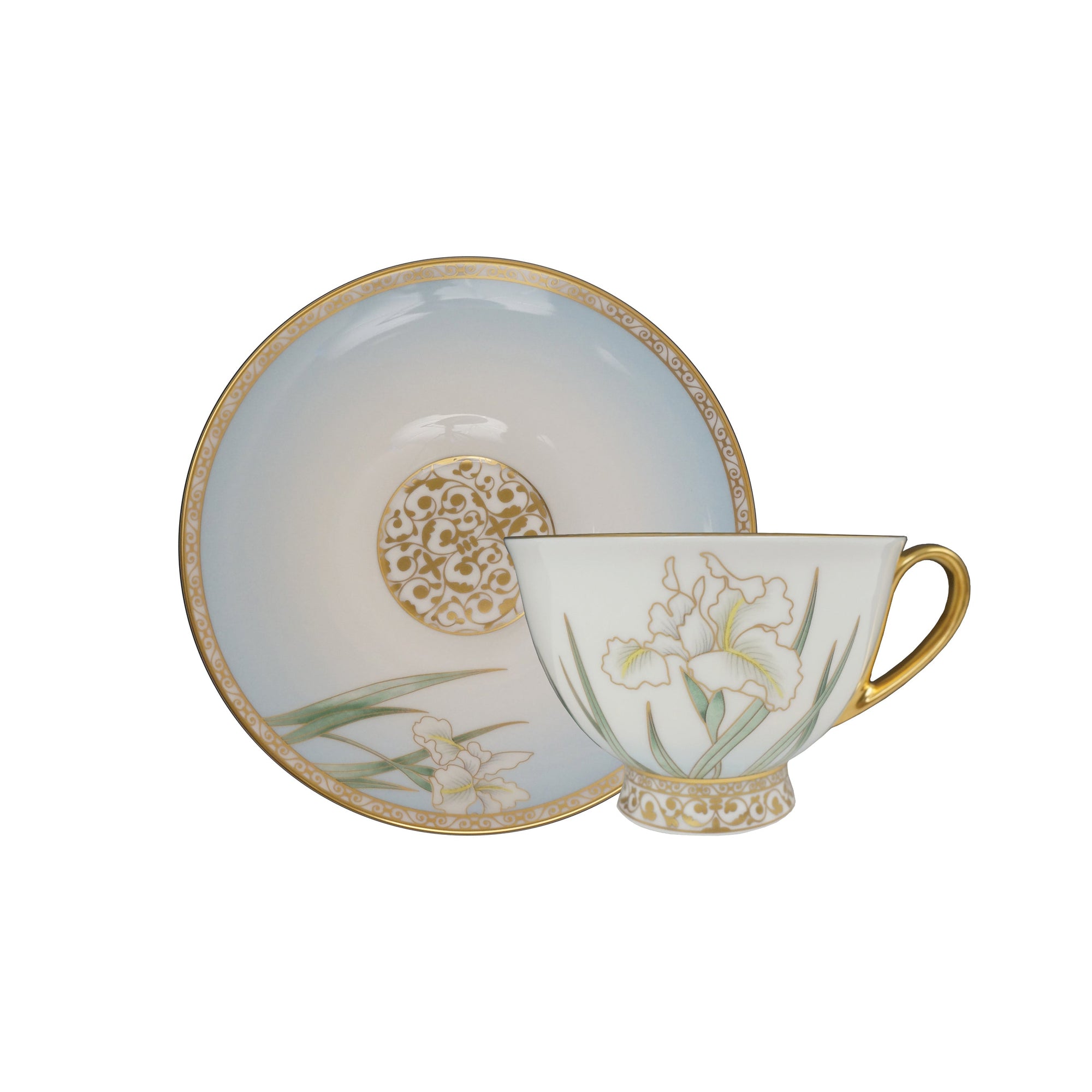 Prouna Iris Tea Cup & Saucer White Background Photo