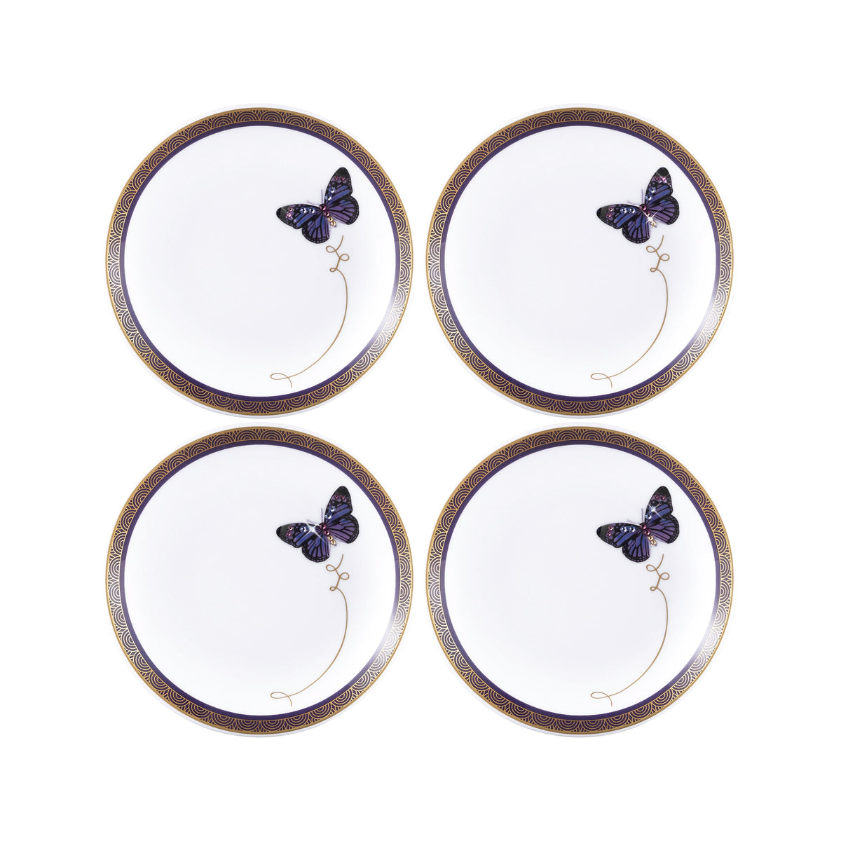 Prouna My Butterfly Small Jewelry Tray Set of 4 White Background Photo