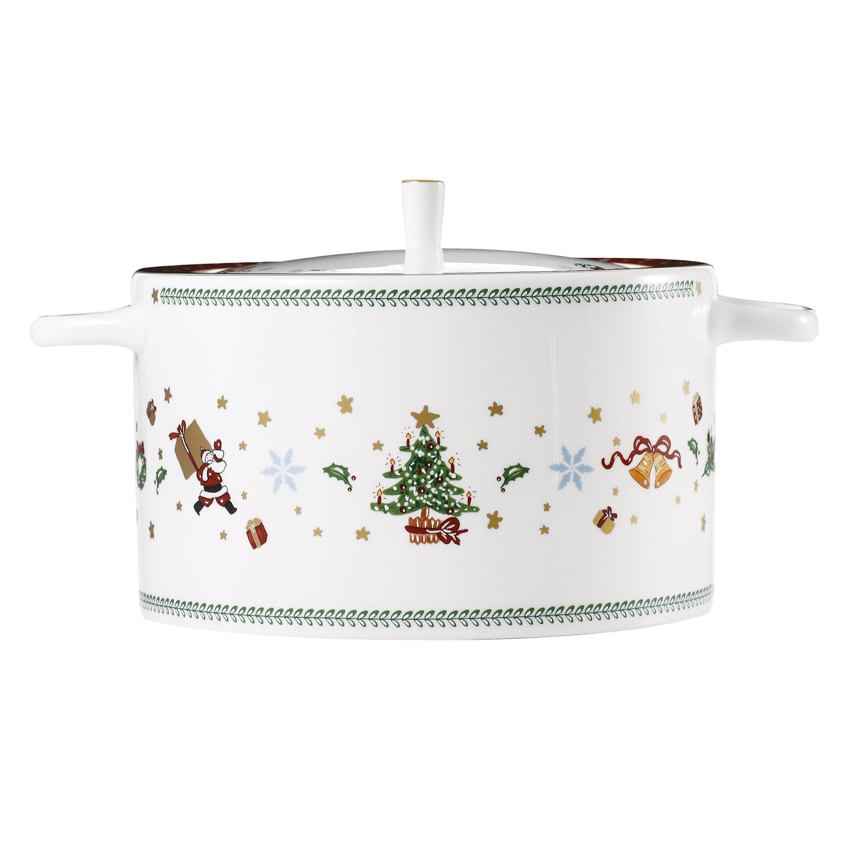 Prouna My Noel Covered Vegetable Bowl / Soup Tureen White Background Photo