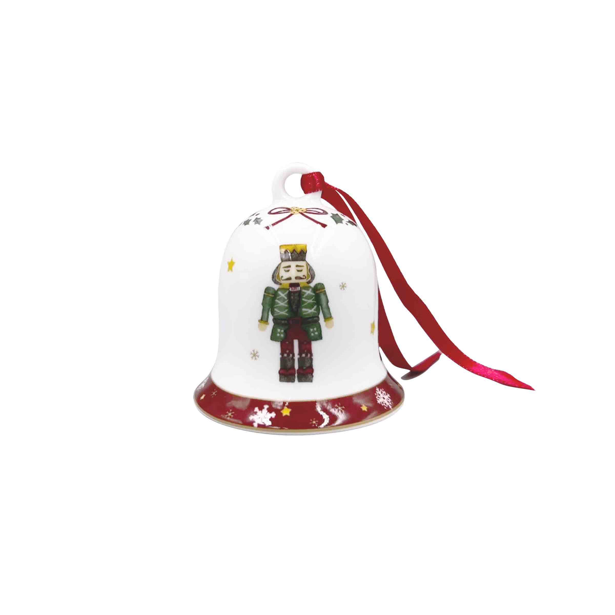 Prouna Nutcracker Fancy Christmas Bell White Background Photo