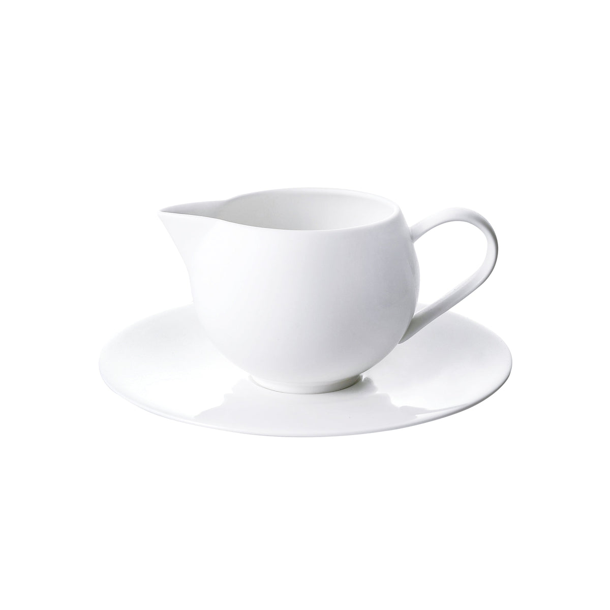 Prouna Origin Gravy Boat &amp; Saucer White Background Photo