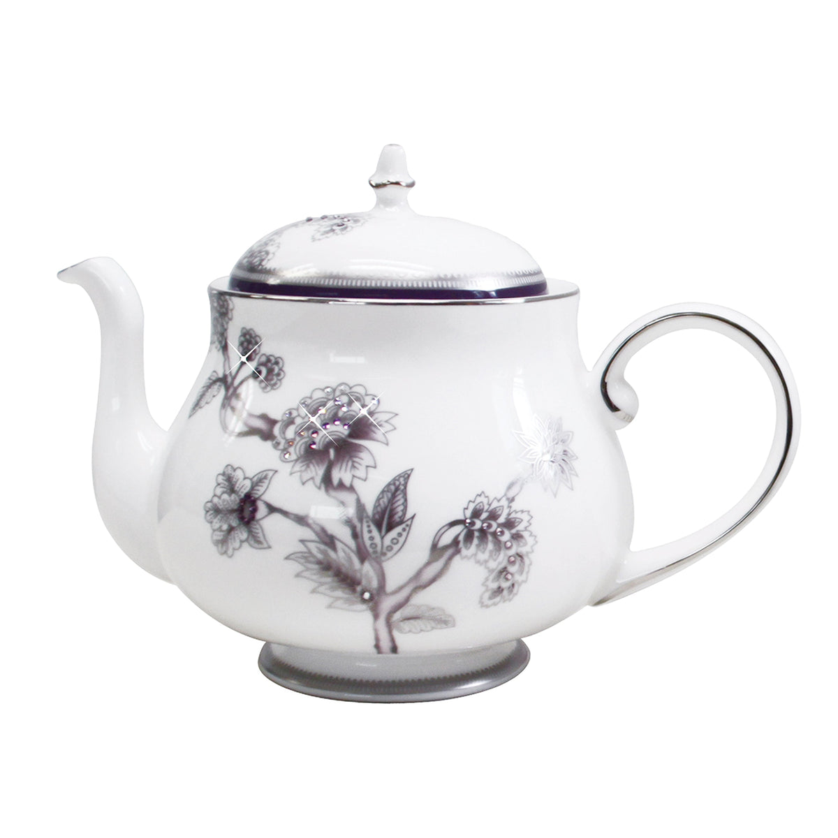 Prouna Pavo Silver Teapot White Background Photo