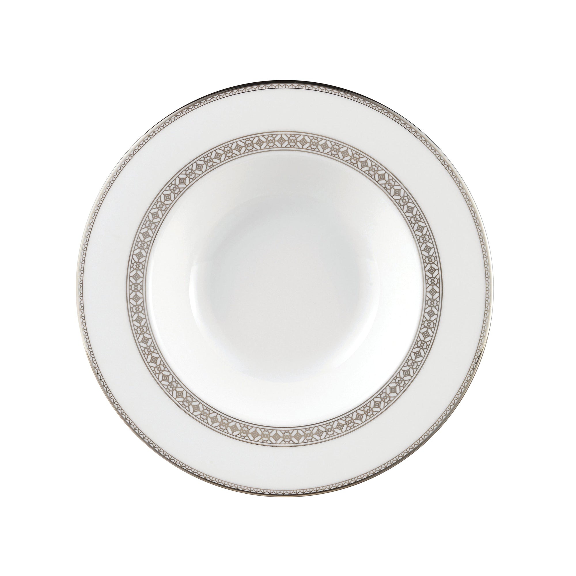 Prouna Platinum Leaves Soup Bowl White Background Photo
