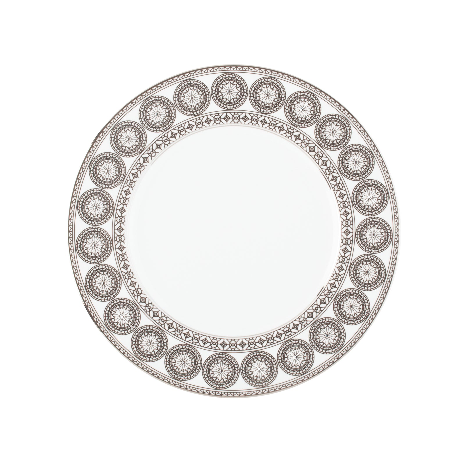 Prouna Platinum Leaves Salad / Dessert Plate White Background Photo