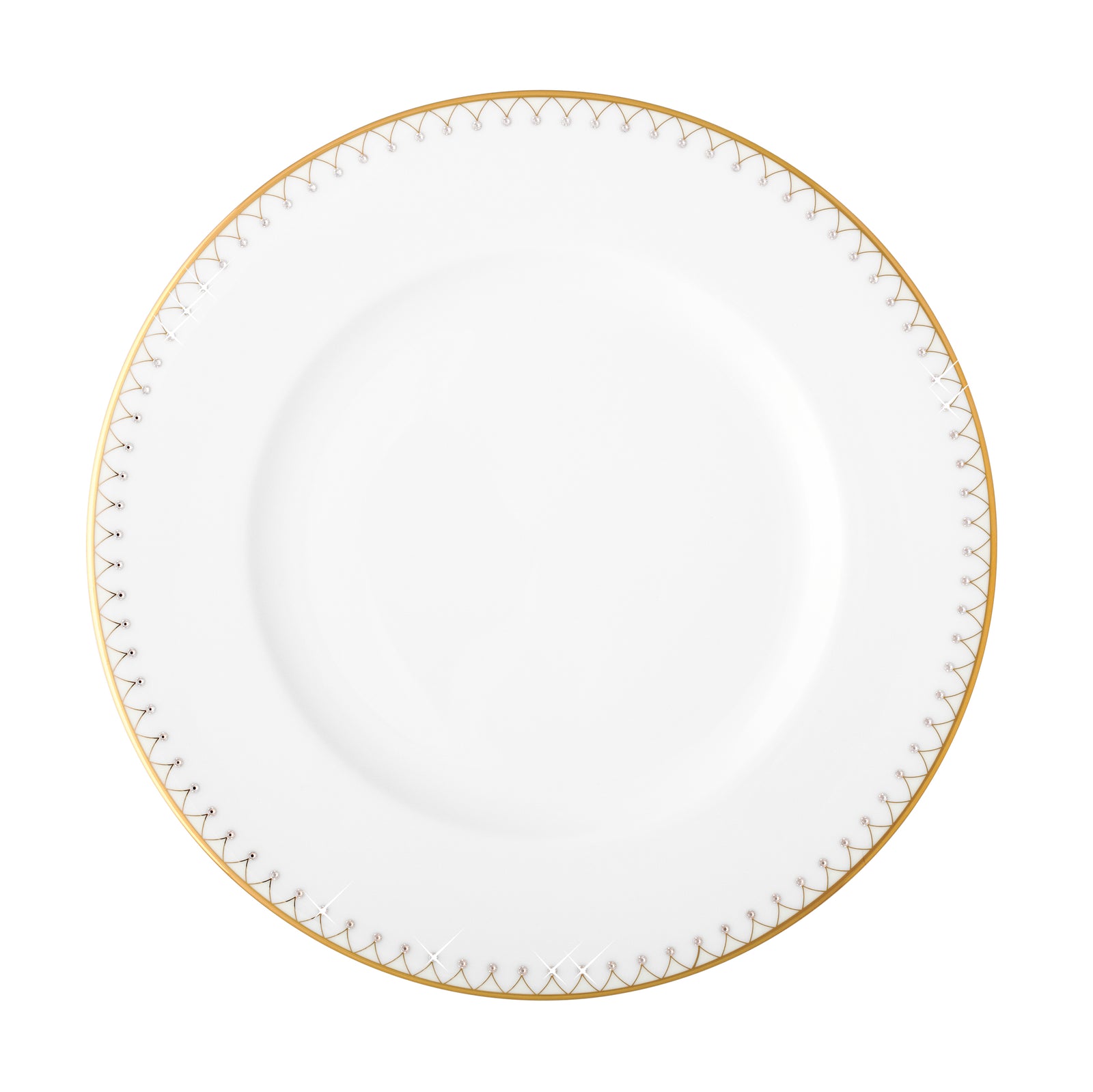 Prouna Princess Gold Dinner Plate White Background Photo