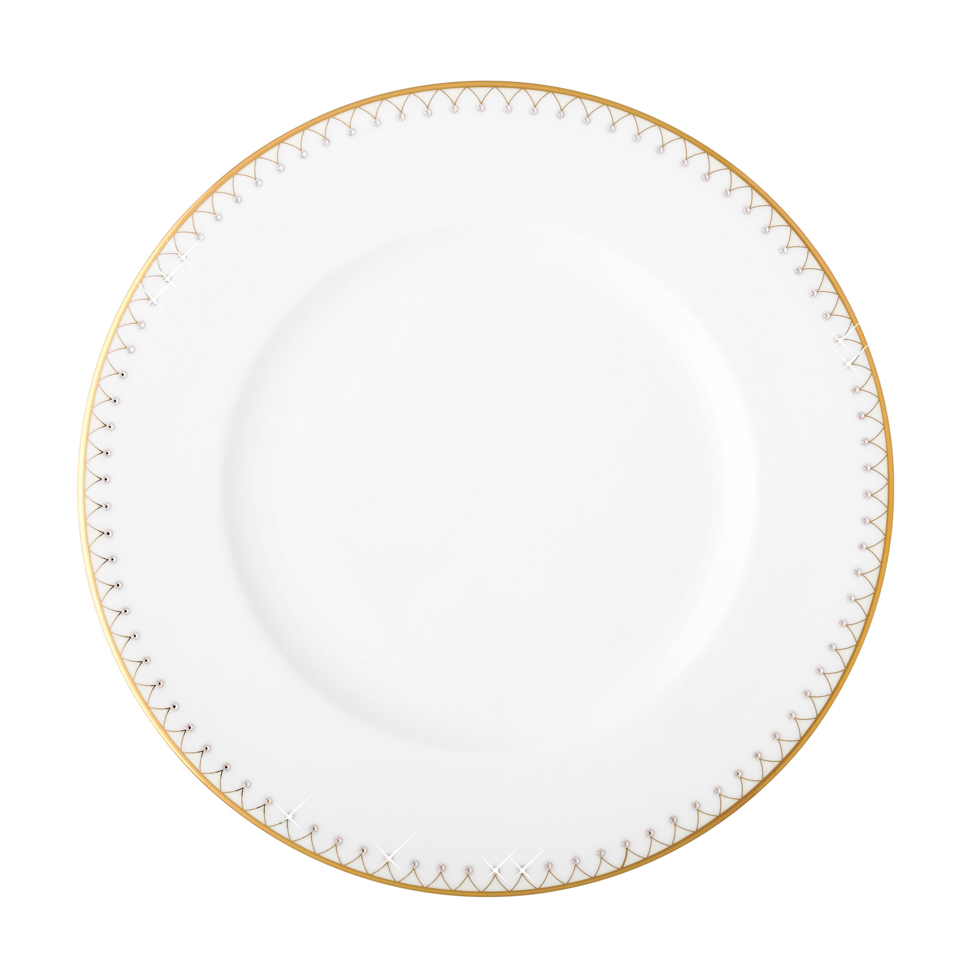Prouna Princess Gold Dinner Plate White Background Photo