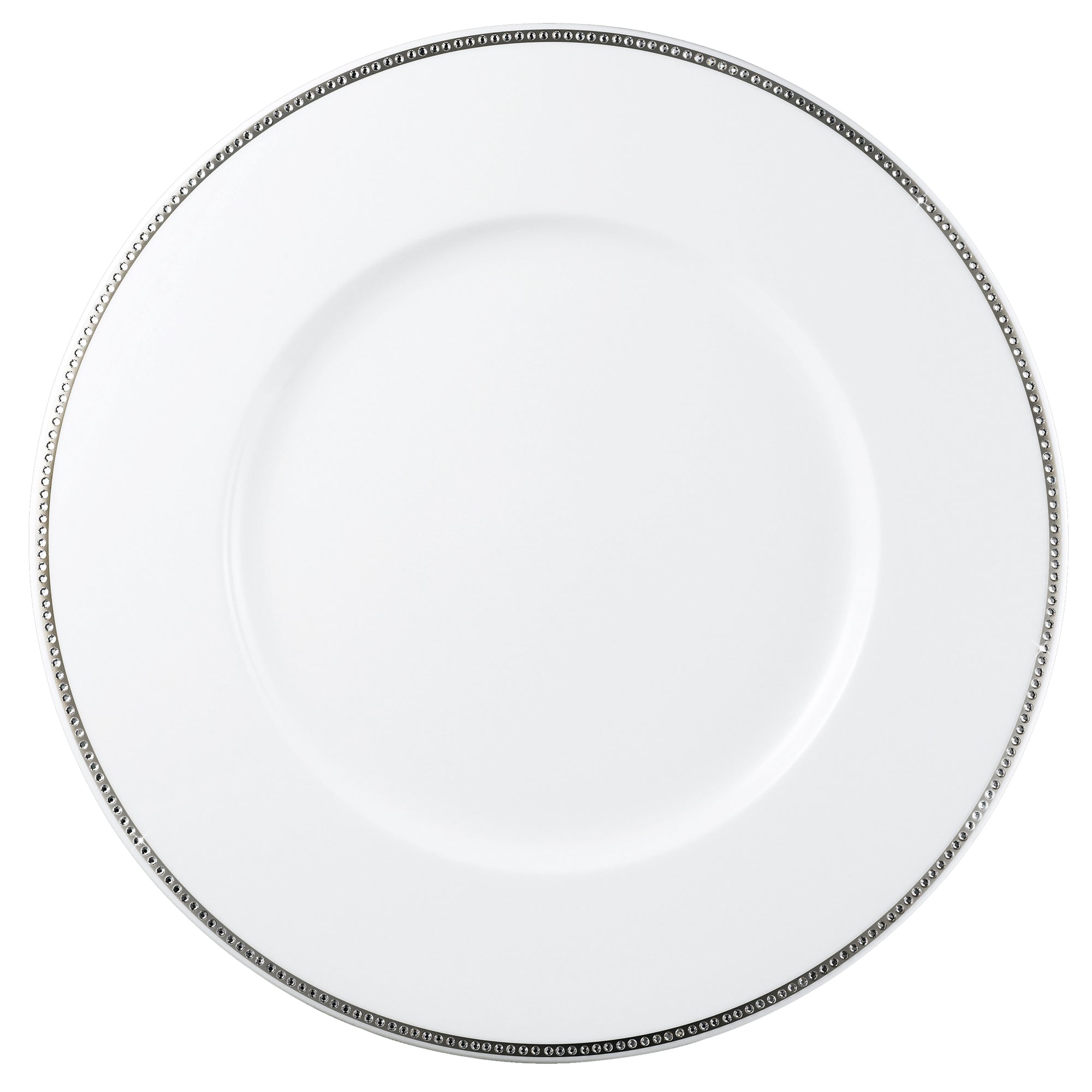 Prouna Princess Platinum Charger Plate White Background Photo