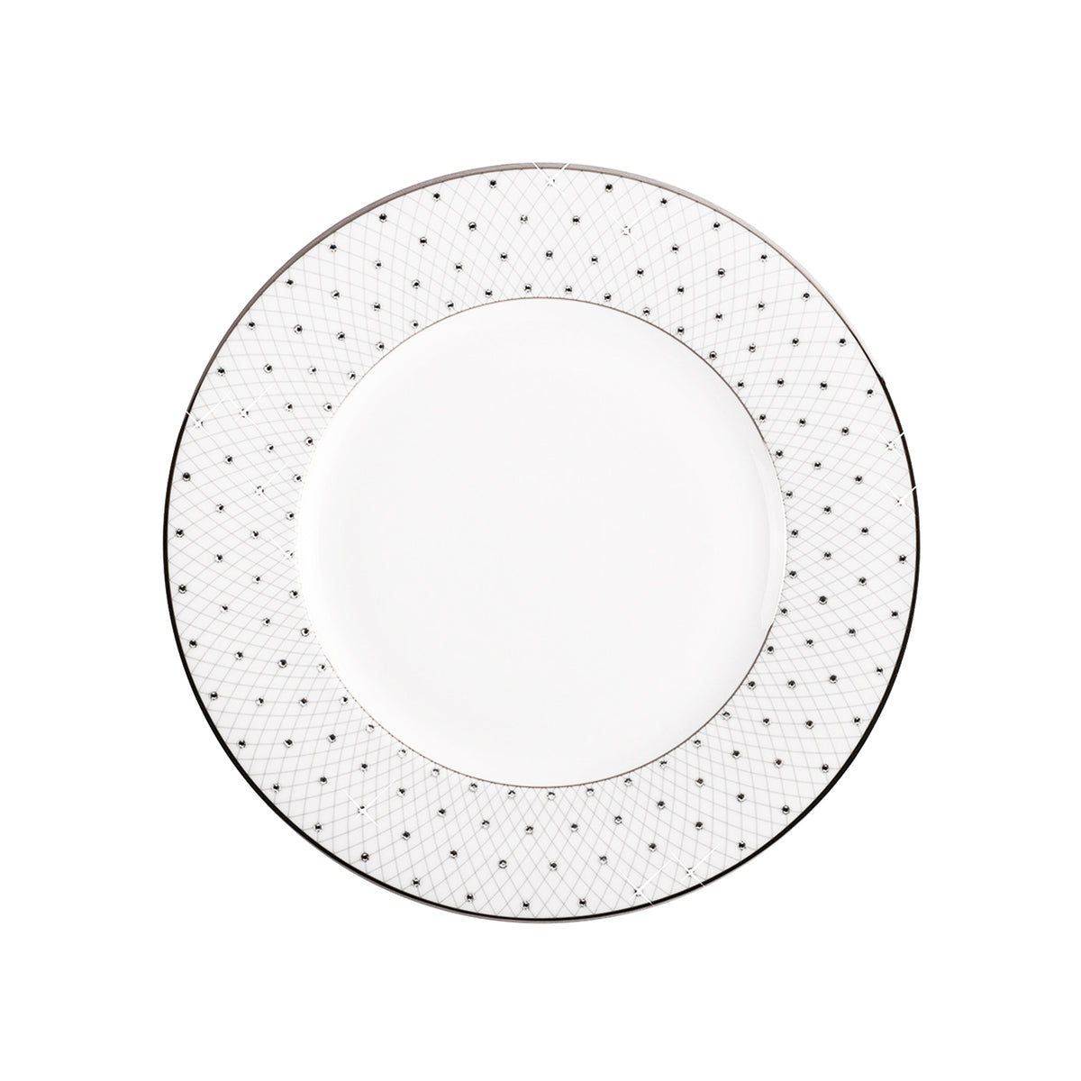 Prouna Princess Platinum Salad / Dessert Plate White Background Photo