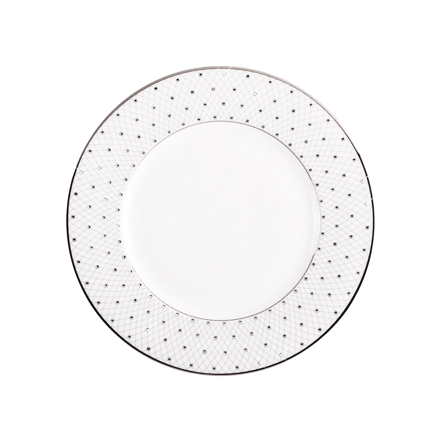 Prouna Princess Platinum Salad / Dessert Plate White Background Photo