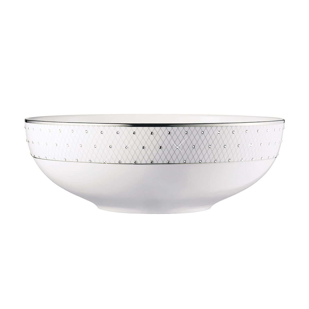 Prouna Princess Platinum Serving Bowl White Background Photo