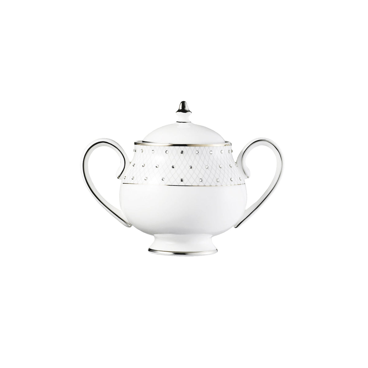 Prouna Princess Platinum Sugar Bowl White Background Photo