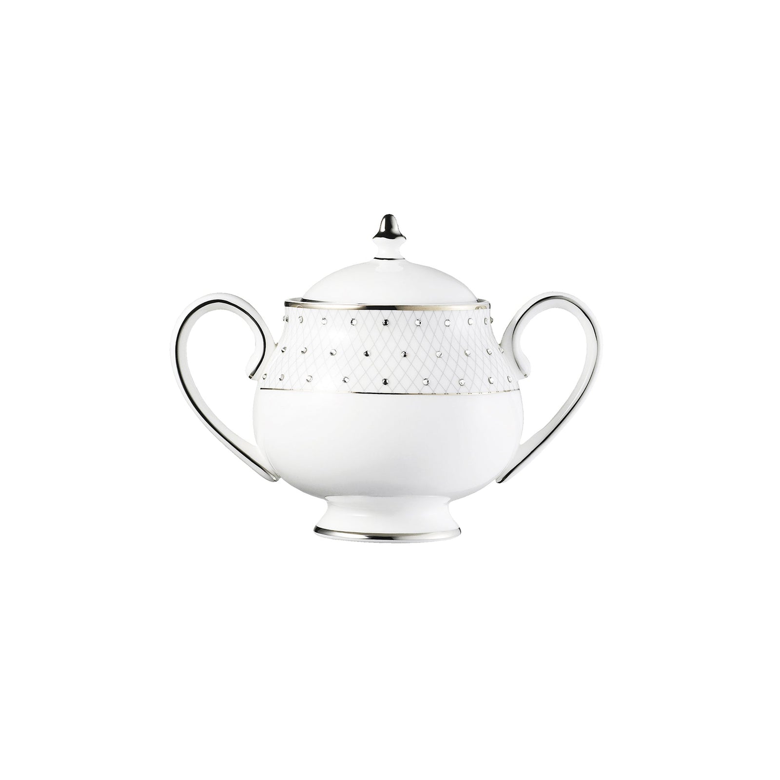 Prouna Princess Platinum Sugar Bowl White Background Photo