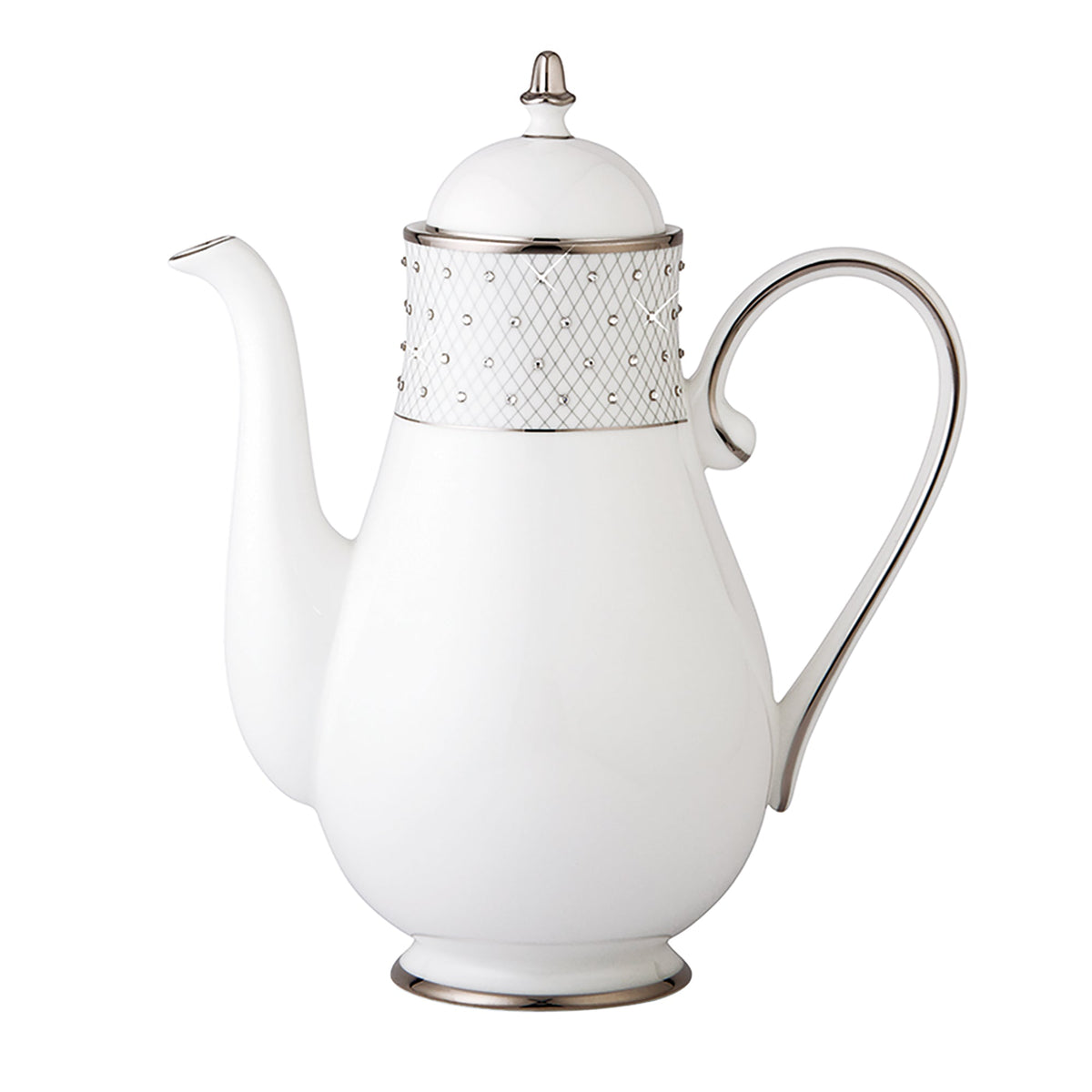 Prouna Princess Platinum Coffee Pot White Background Photo