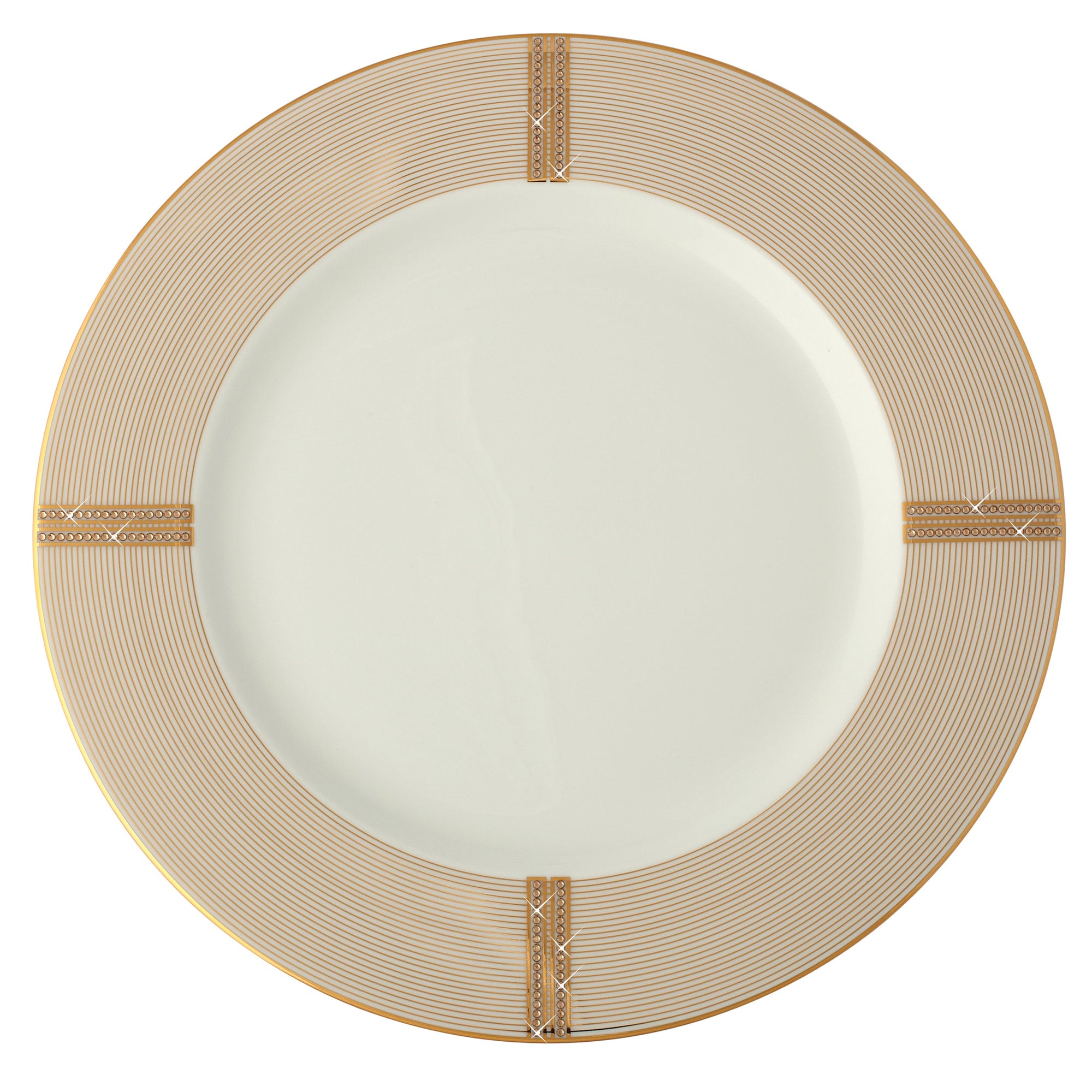 Prouna Regency Gold Charger Plate White Background Photo