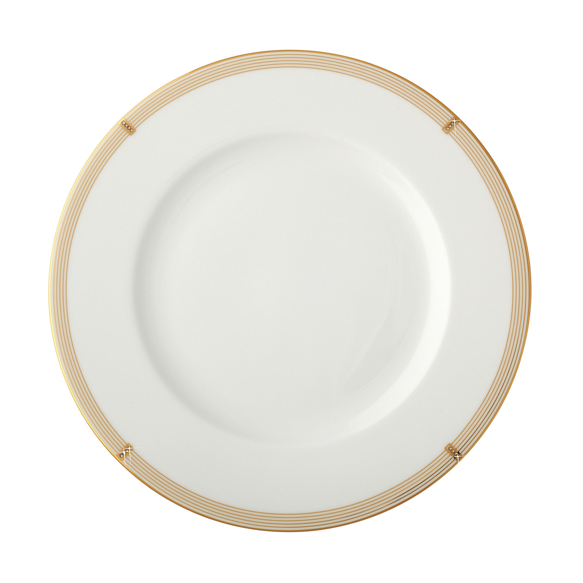 Prouna Regency Gold Dinner Plate White Background Photo